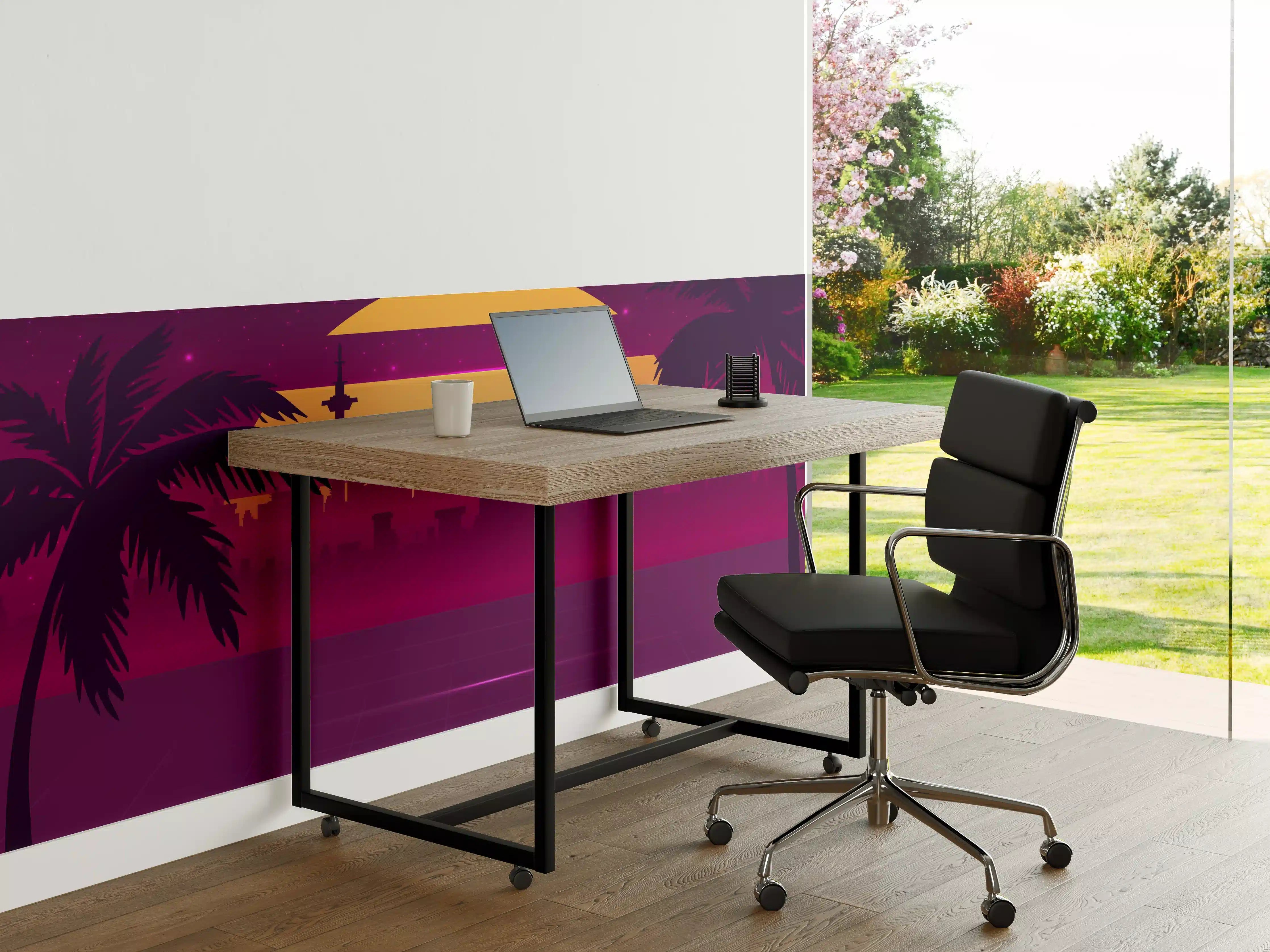 Büro Wandgestaltung - Retro-Future Sonnenuntergang
