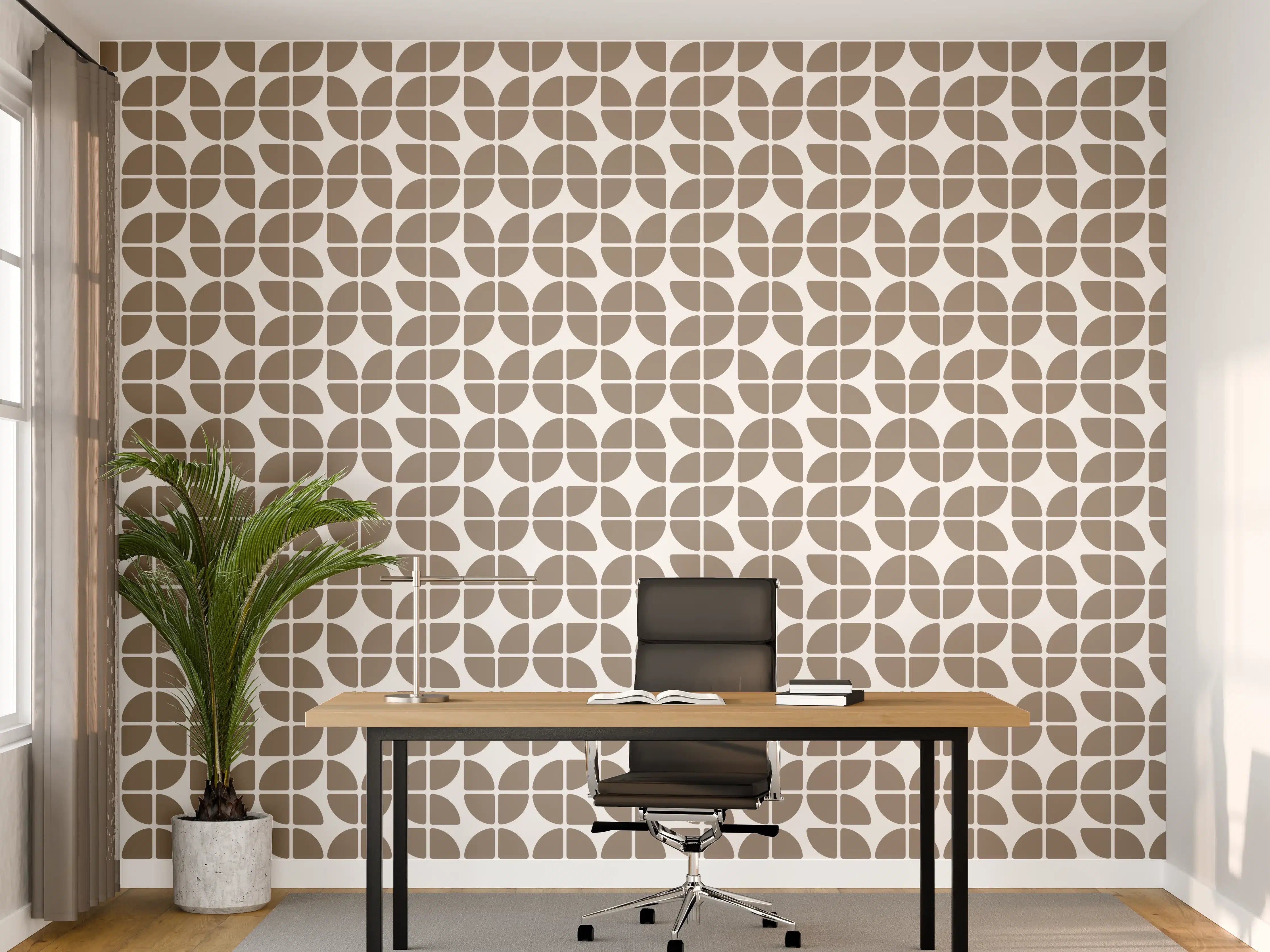 Büro Wandgestaltung - Retro-Grazia-Tortora-Muster