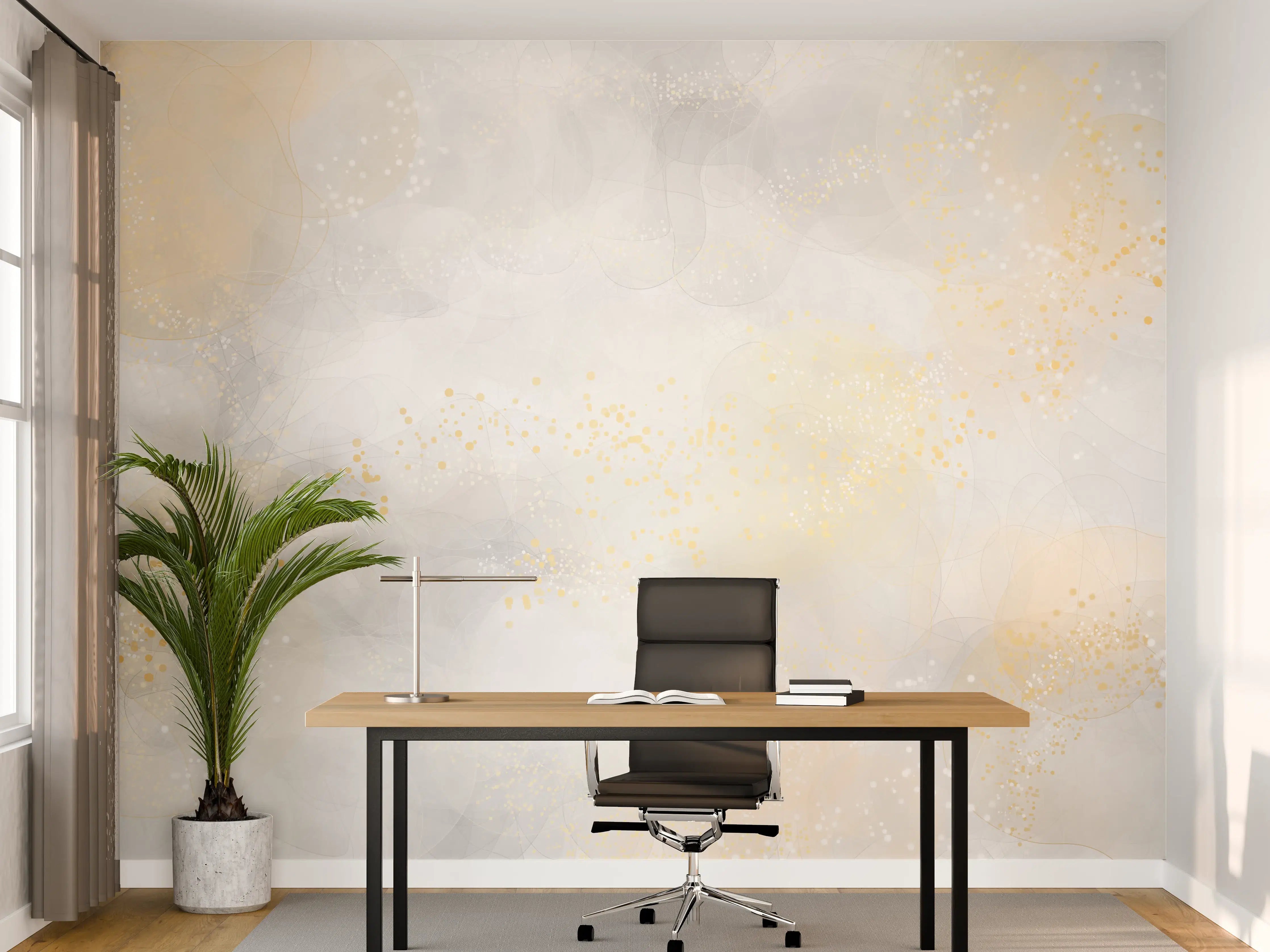 Büro Wandgestaltung - Retro Kunsttextur - Aquarellillustration  