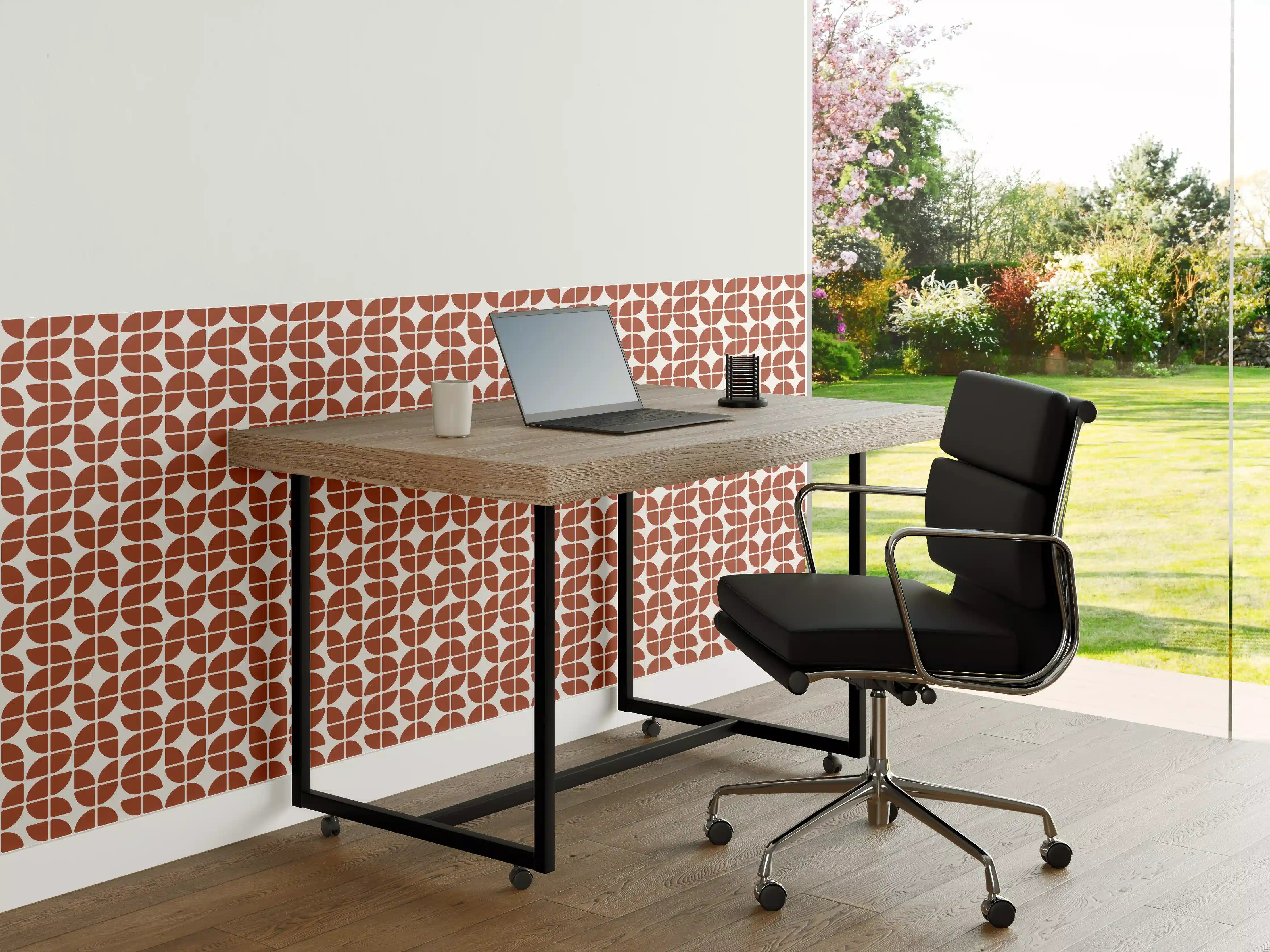 Büro Wandgestaltung - Retro-Rust-Design