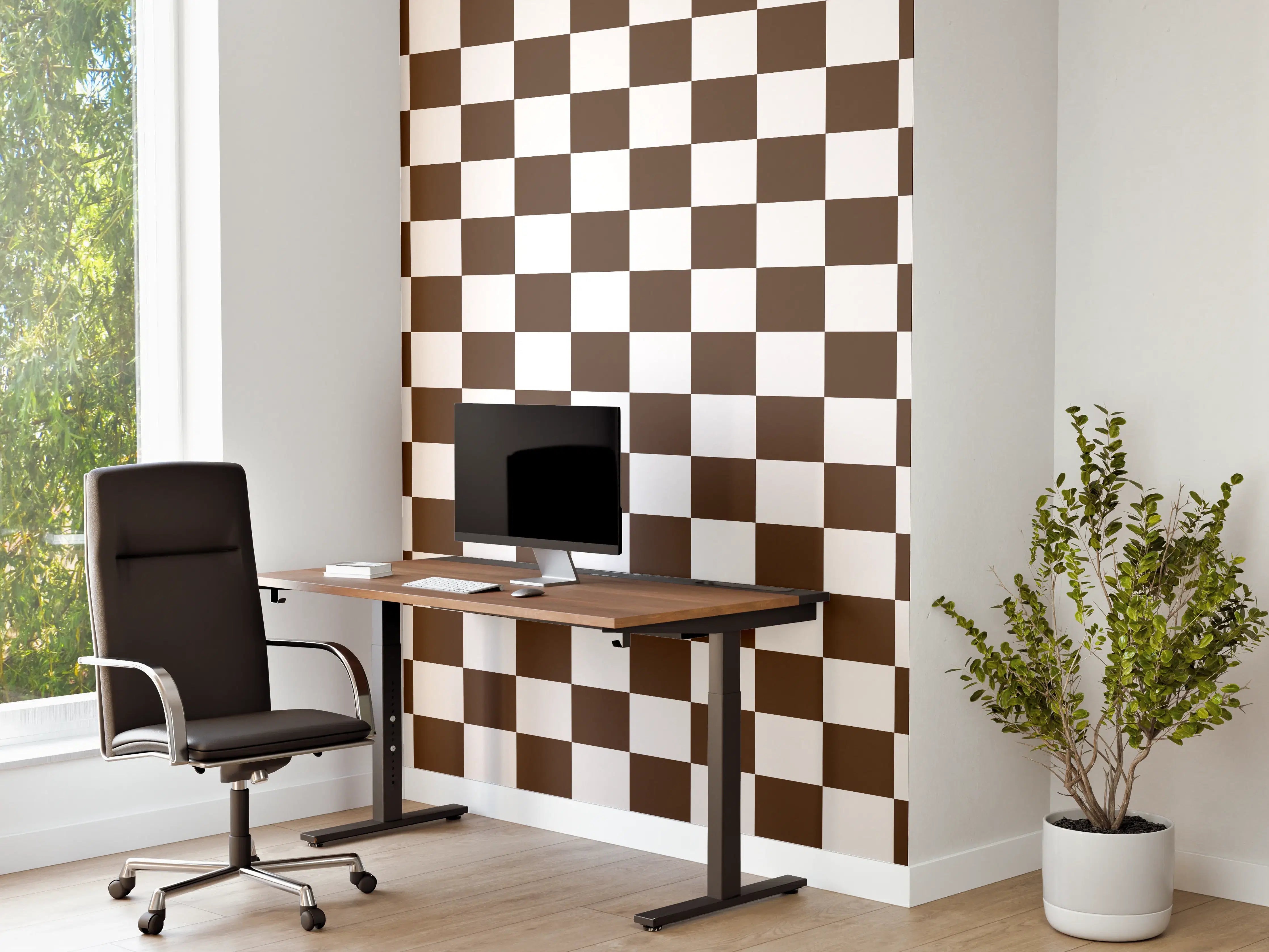 Büro Wandgestaltung - Retro-Scacco-Caffè-Muster