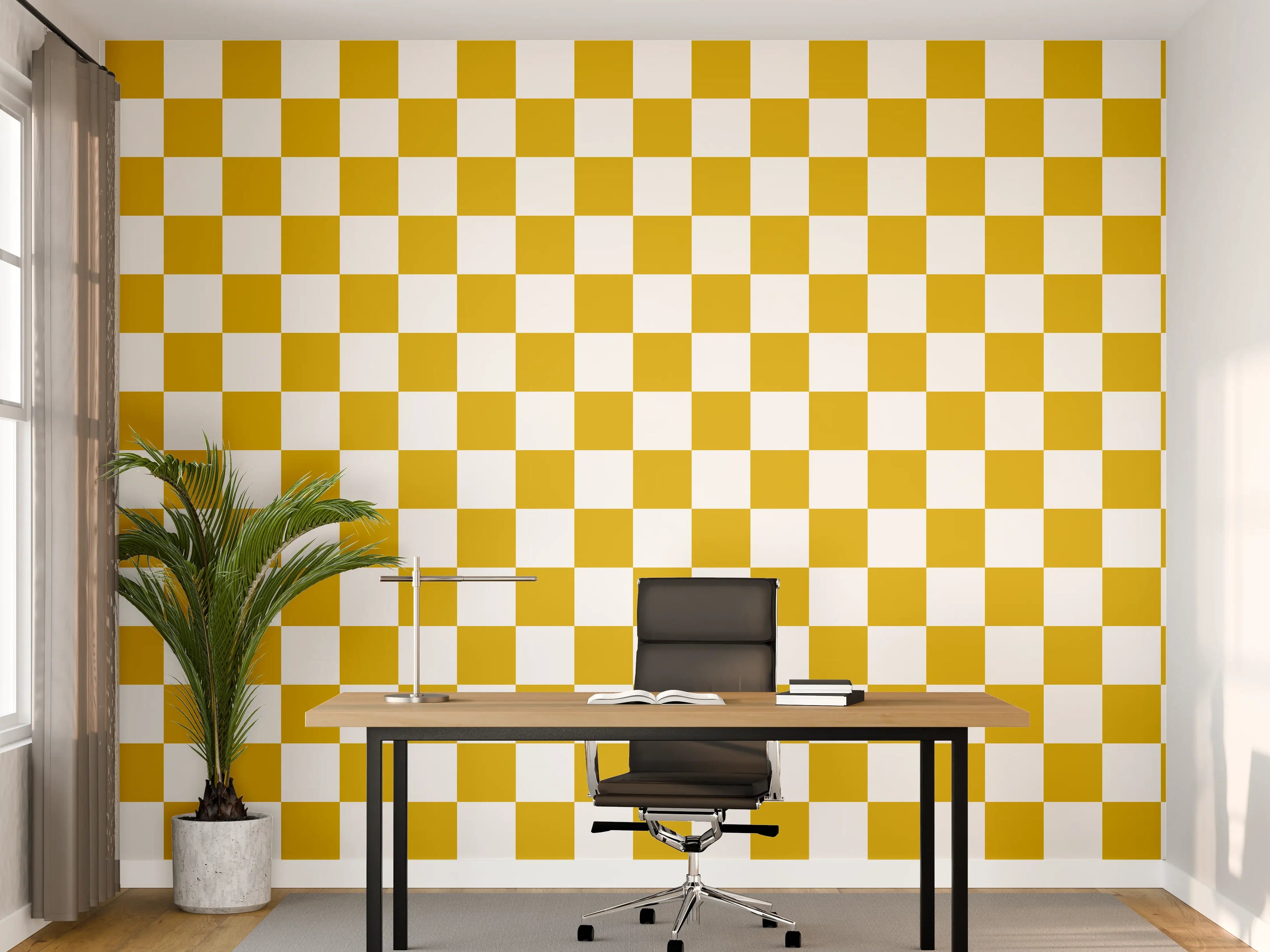 Büro Wandgestaltung - Retro Senape-Design für stilvolles Zuhause