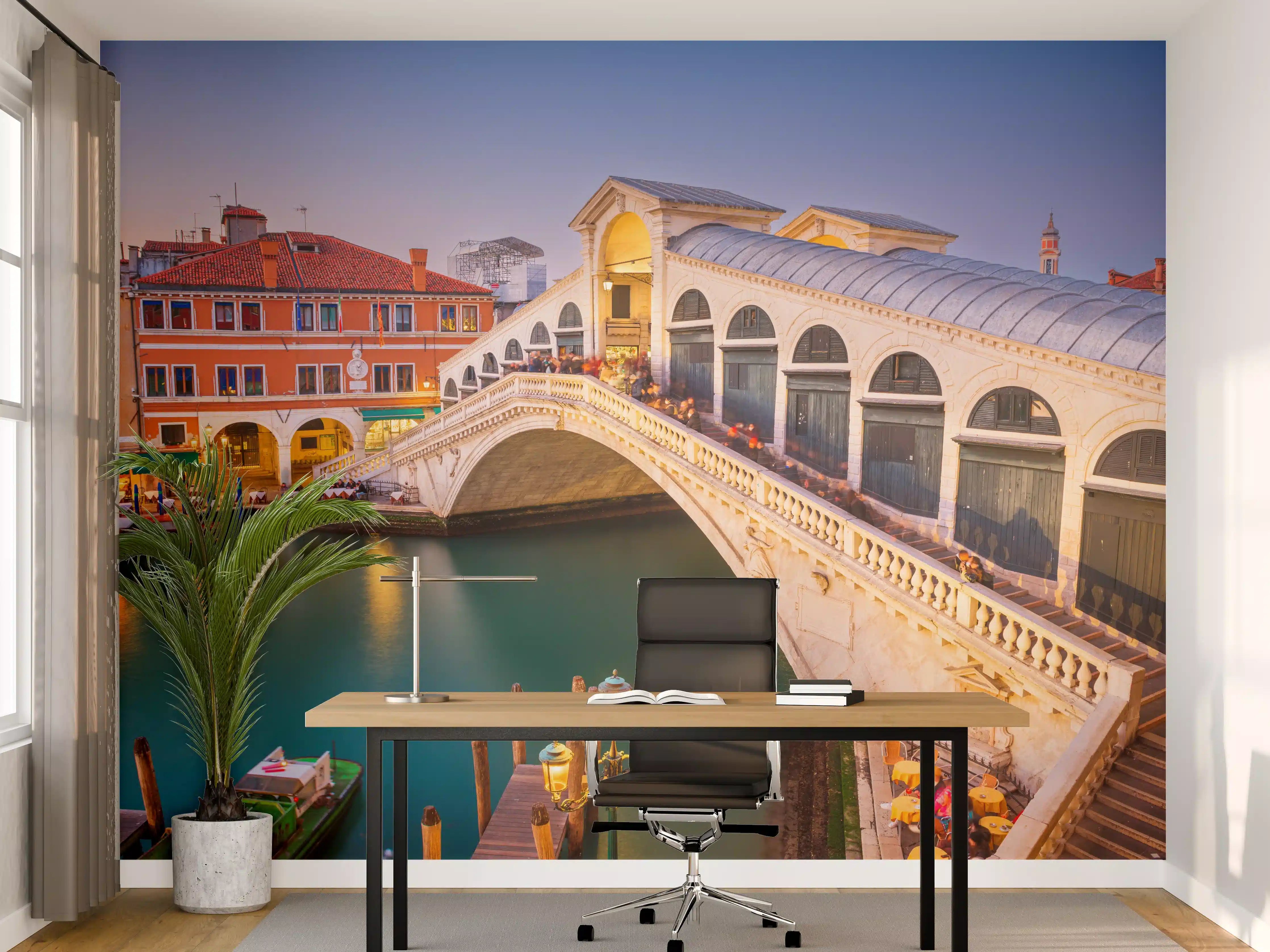 Büro Wandgestaltung - Rialto-Brücke über dem Canal Grande in Venedig