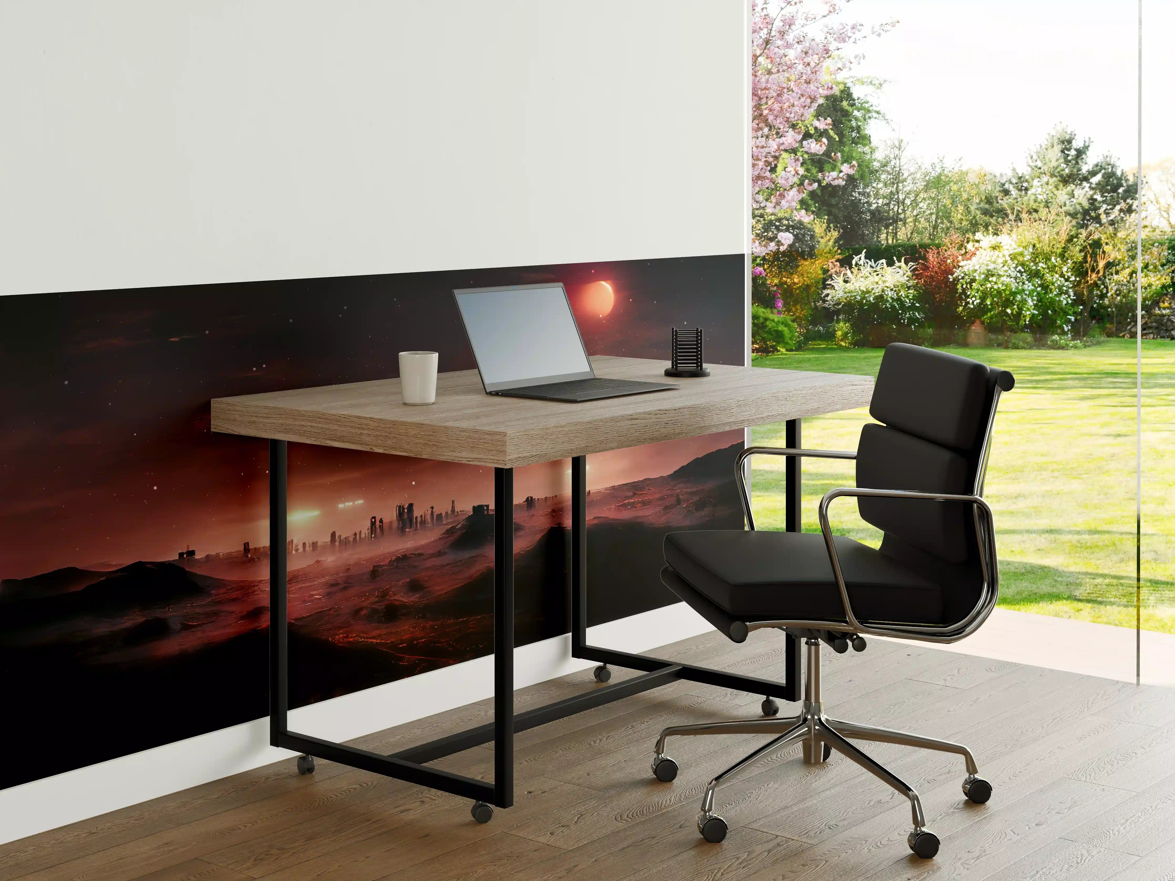 Büro Wandgestaltung - Rötliche Fantasielandschaft