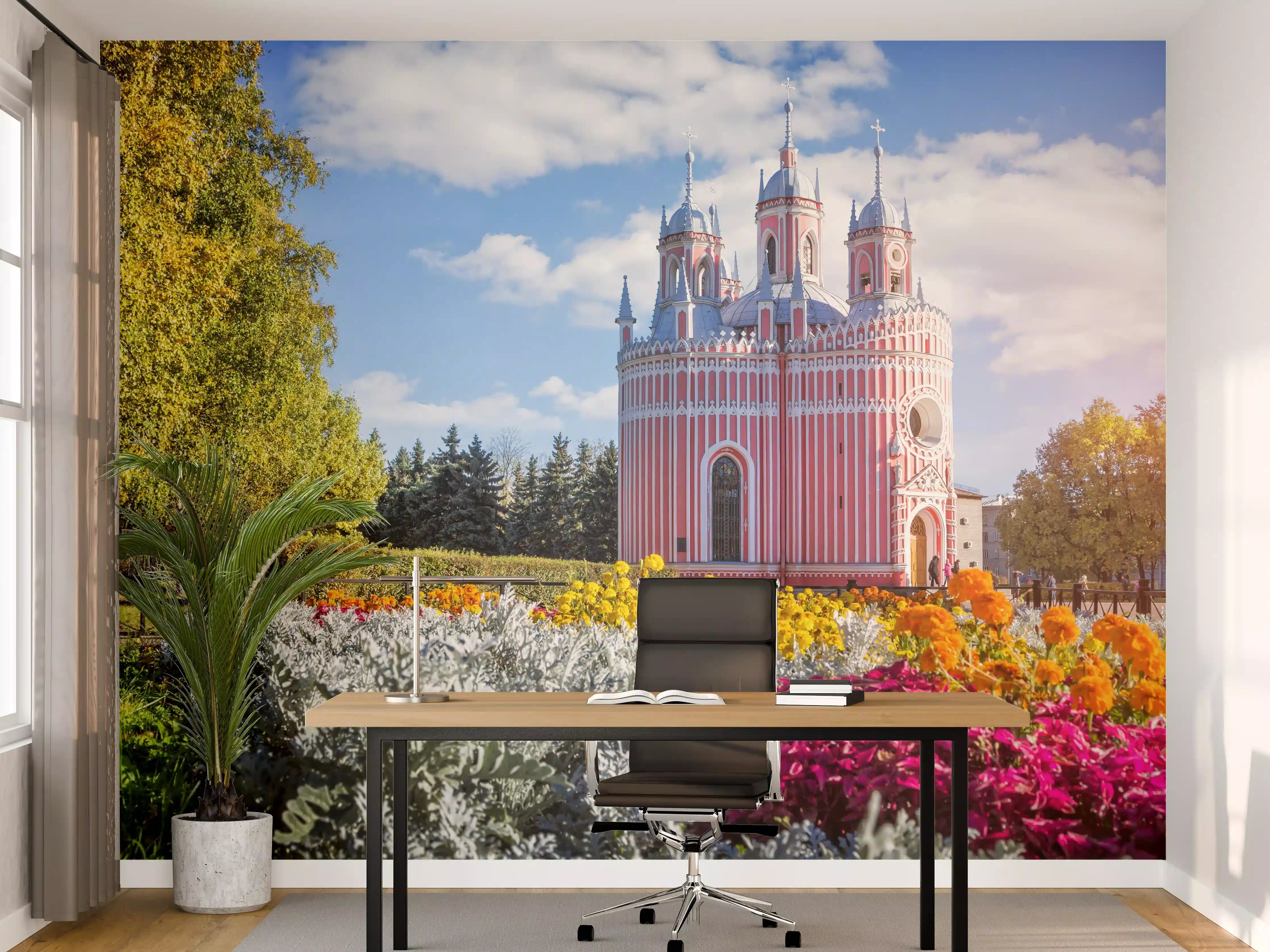 Büro Wandgestaltung - Rötliche Kirche in St. Petersburg