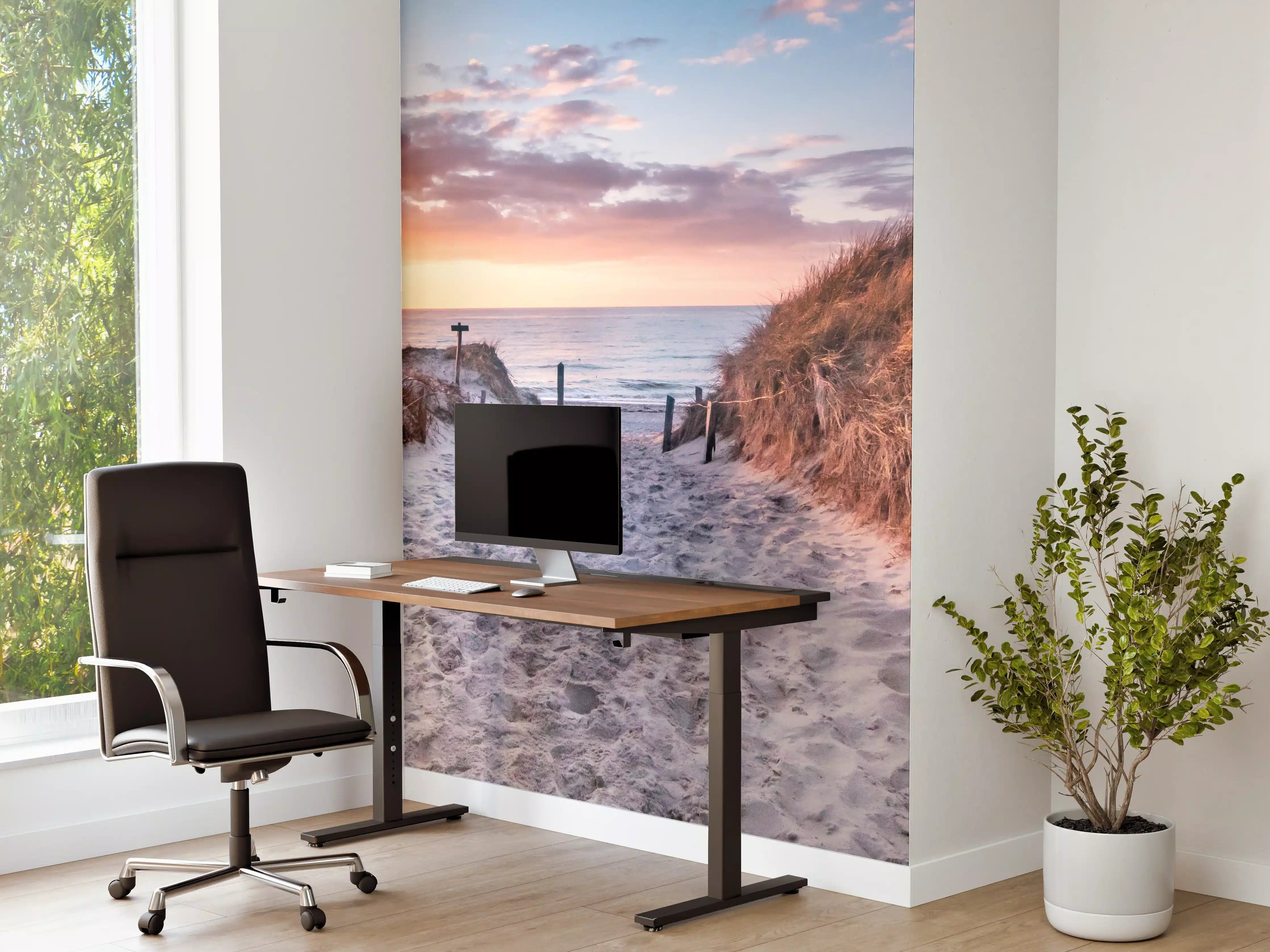 Büro Wandgestaltung - Romantischer Sandweg zum Strand