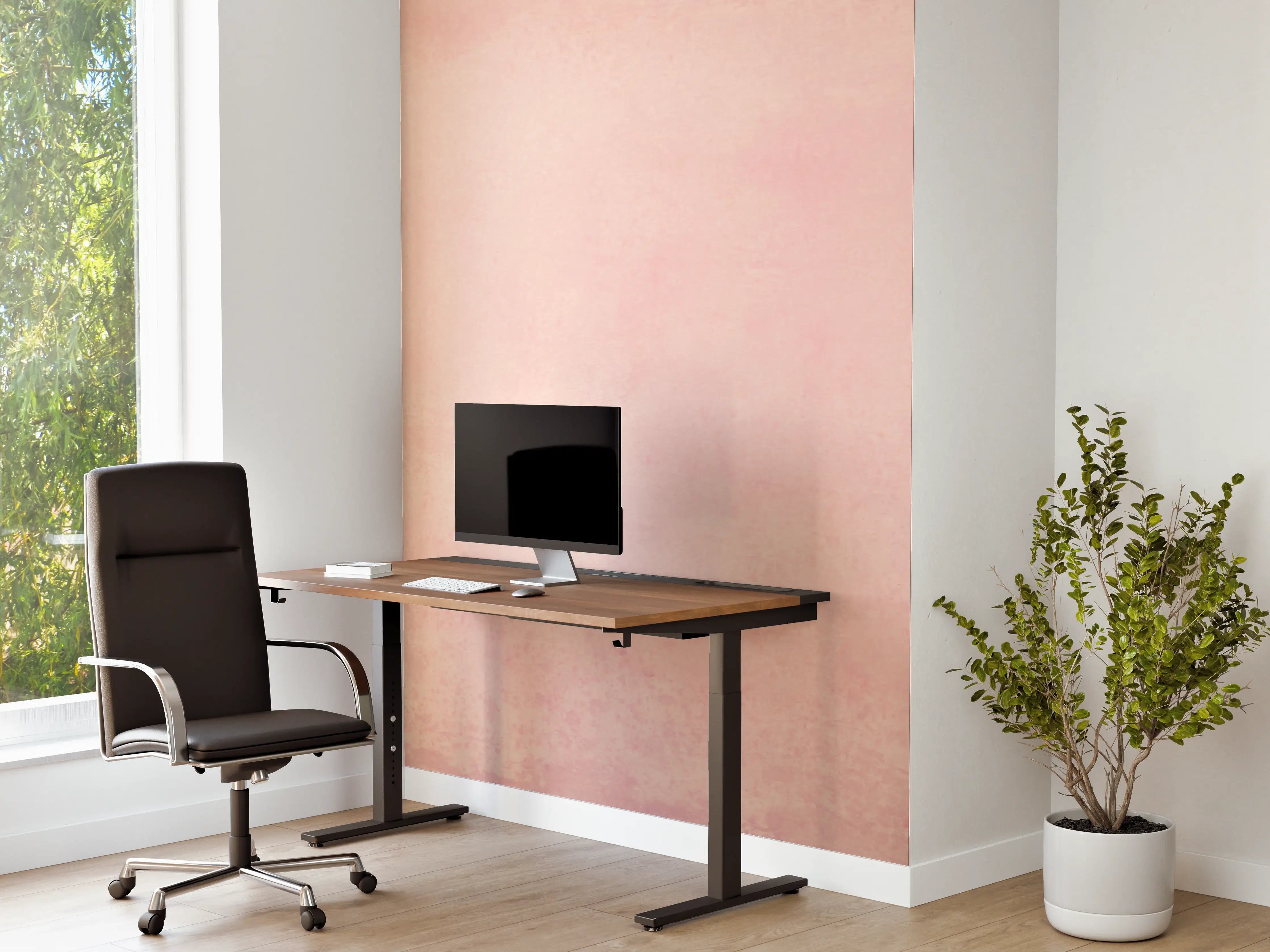Büro Wandgestaltung - Rosa Aquarell - Pastellfarben