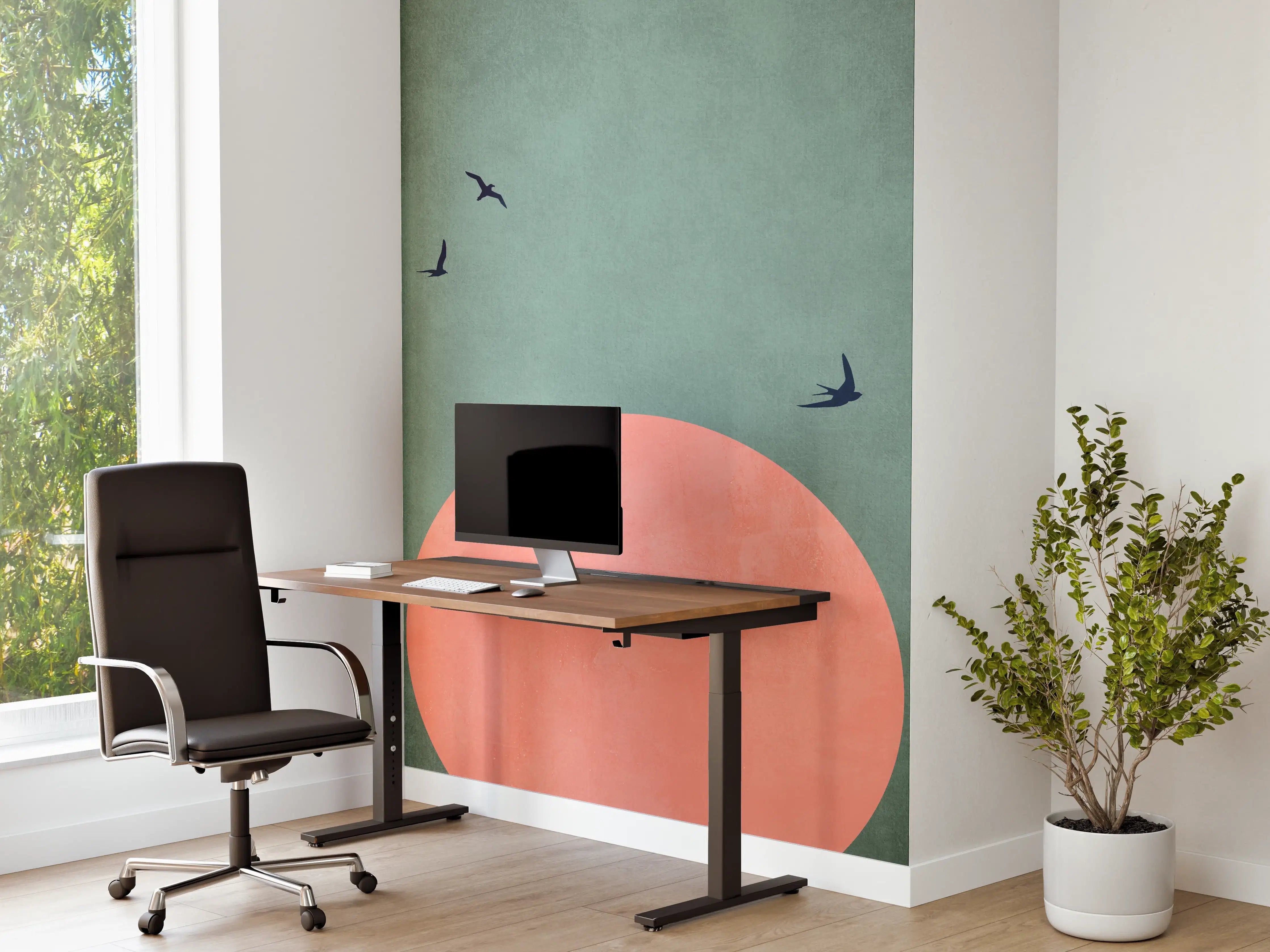Büro Wandgestaltung - Rosa Dämmerung - Gemälde
