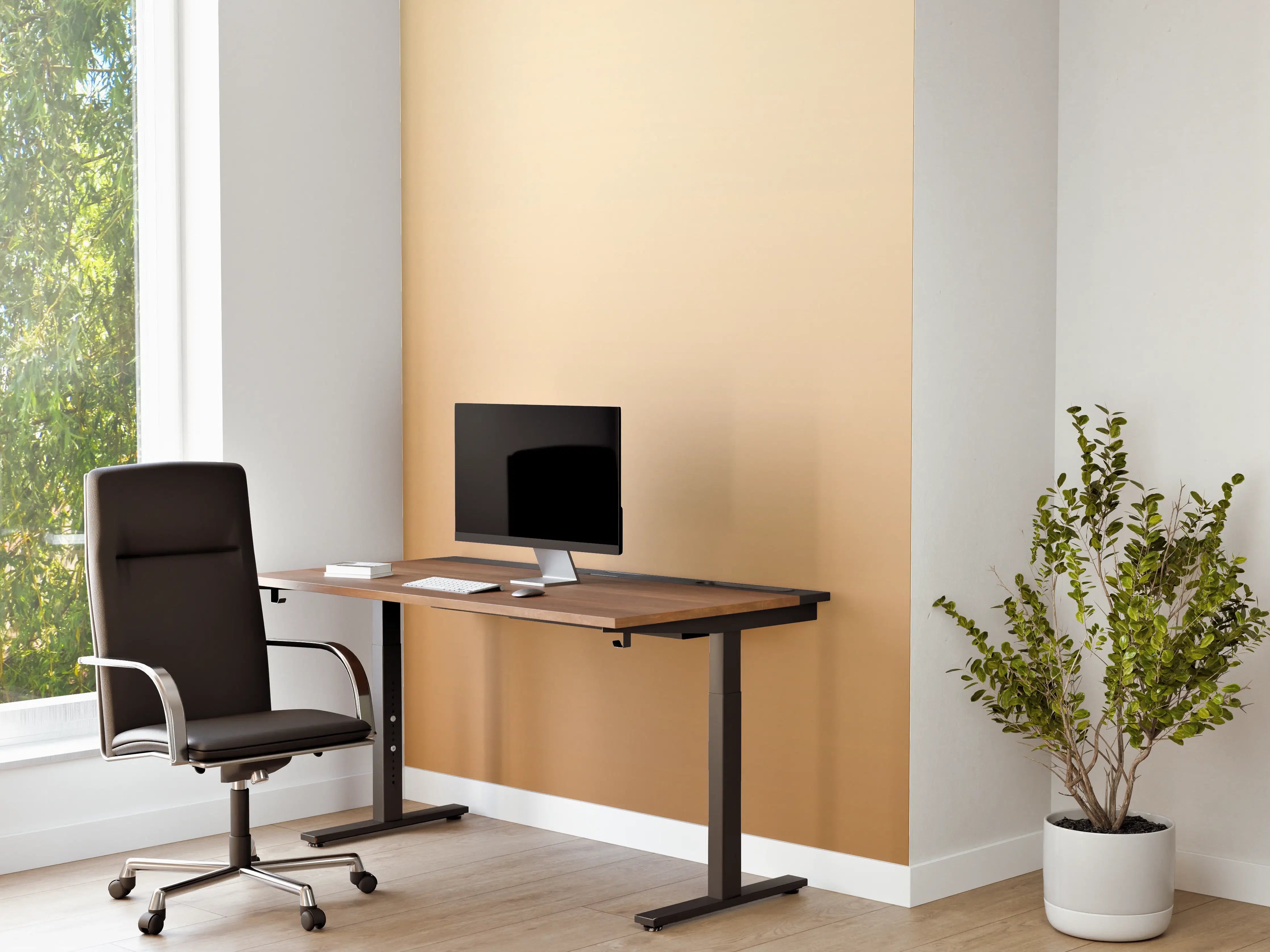 Büro Wandgestaltung - Rosa Farbverlauf