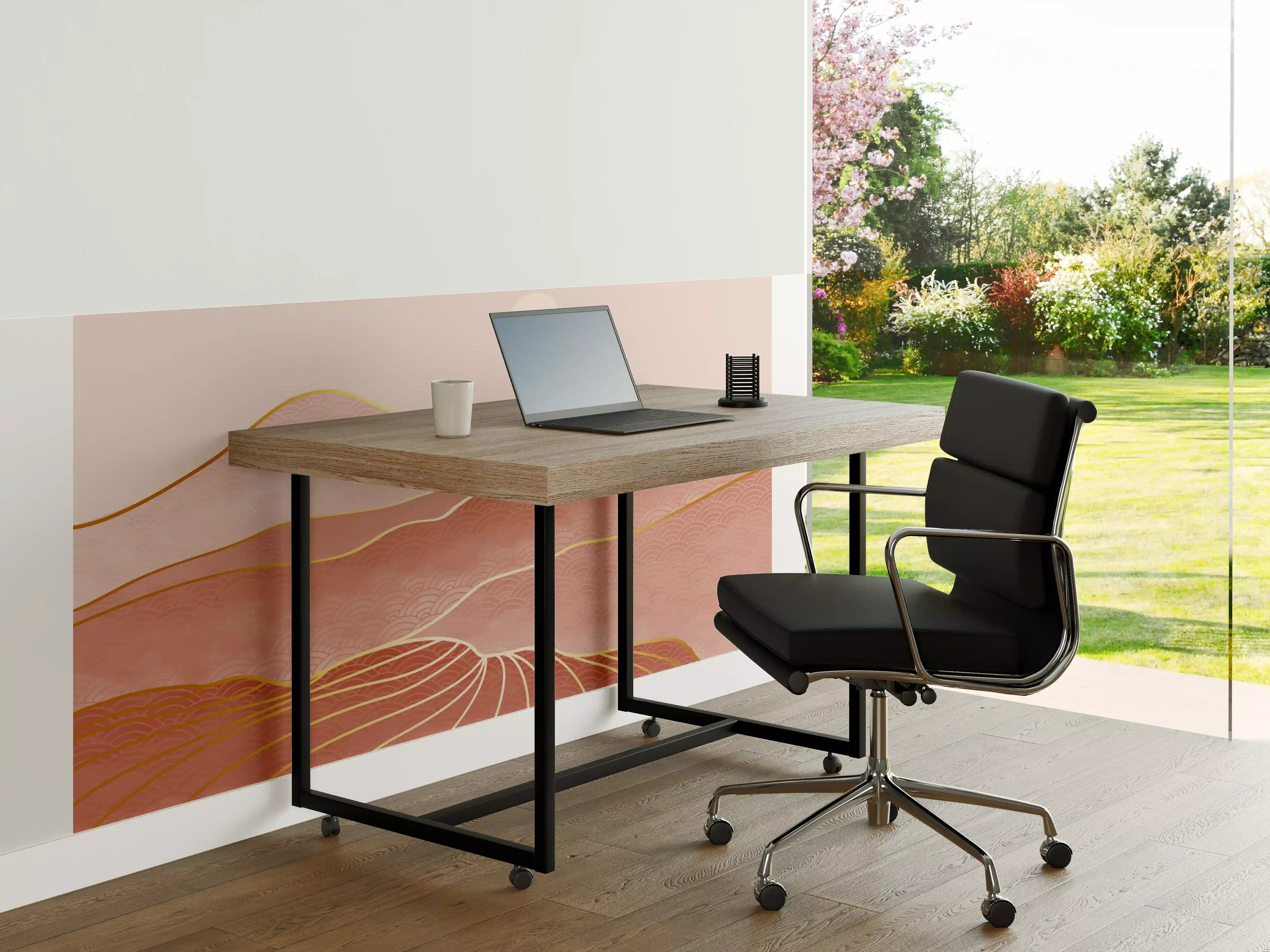 Büro Wandgestaltung - Rosa-Hügellandschaft bei Sonnenuntergang