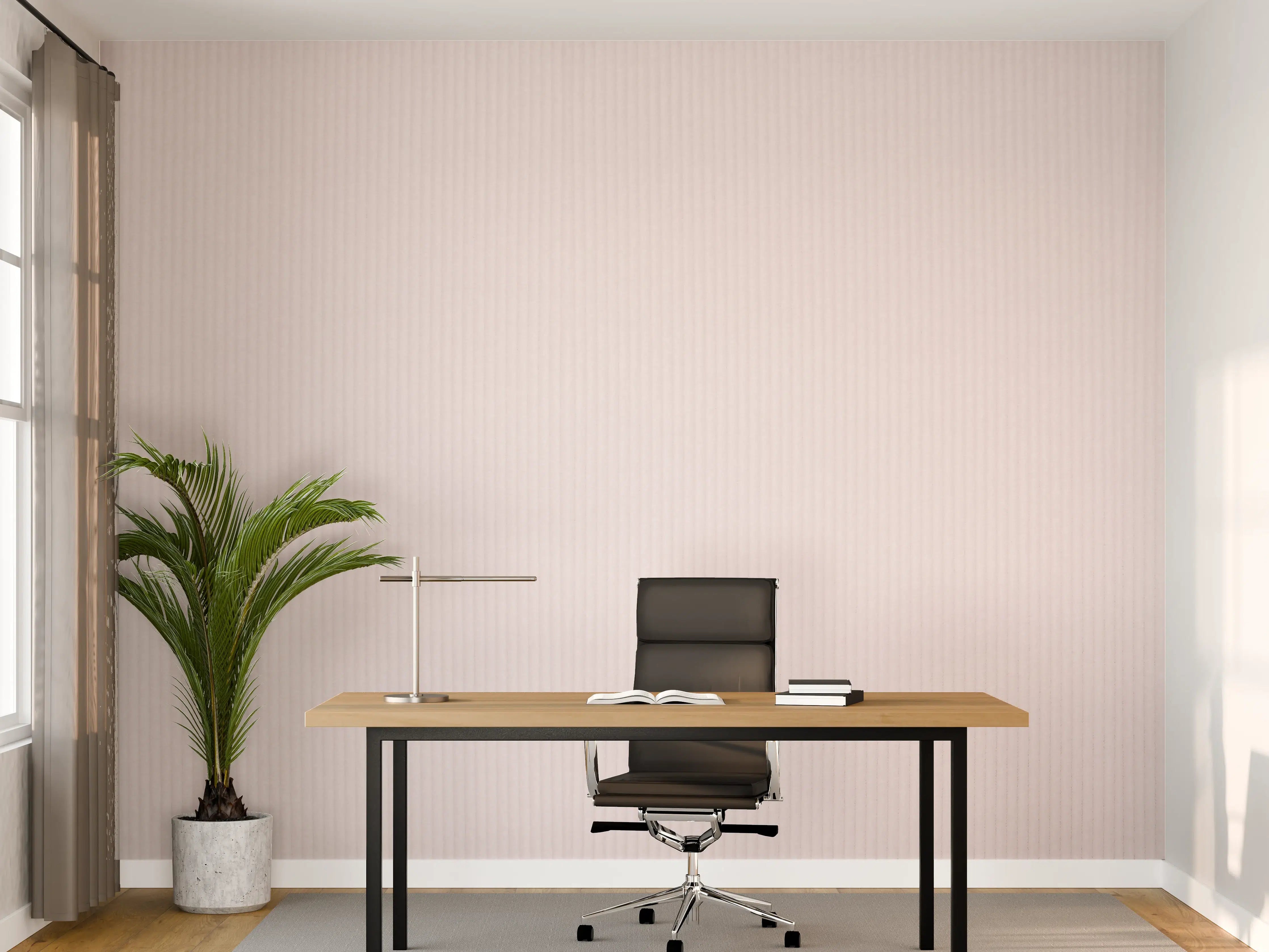 Büro Wandgestaltung - Rosa Stoff 