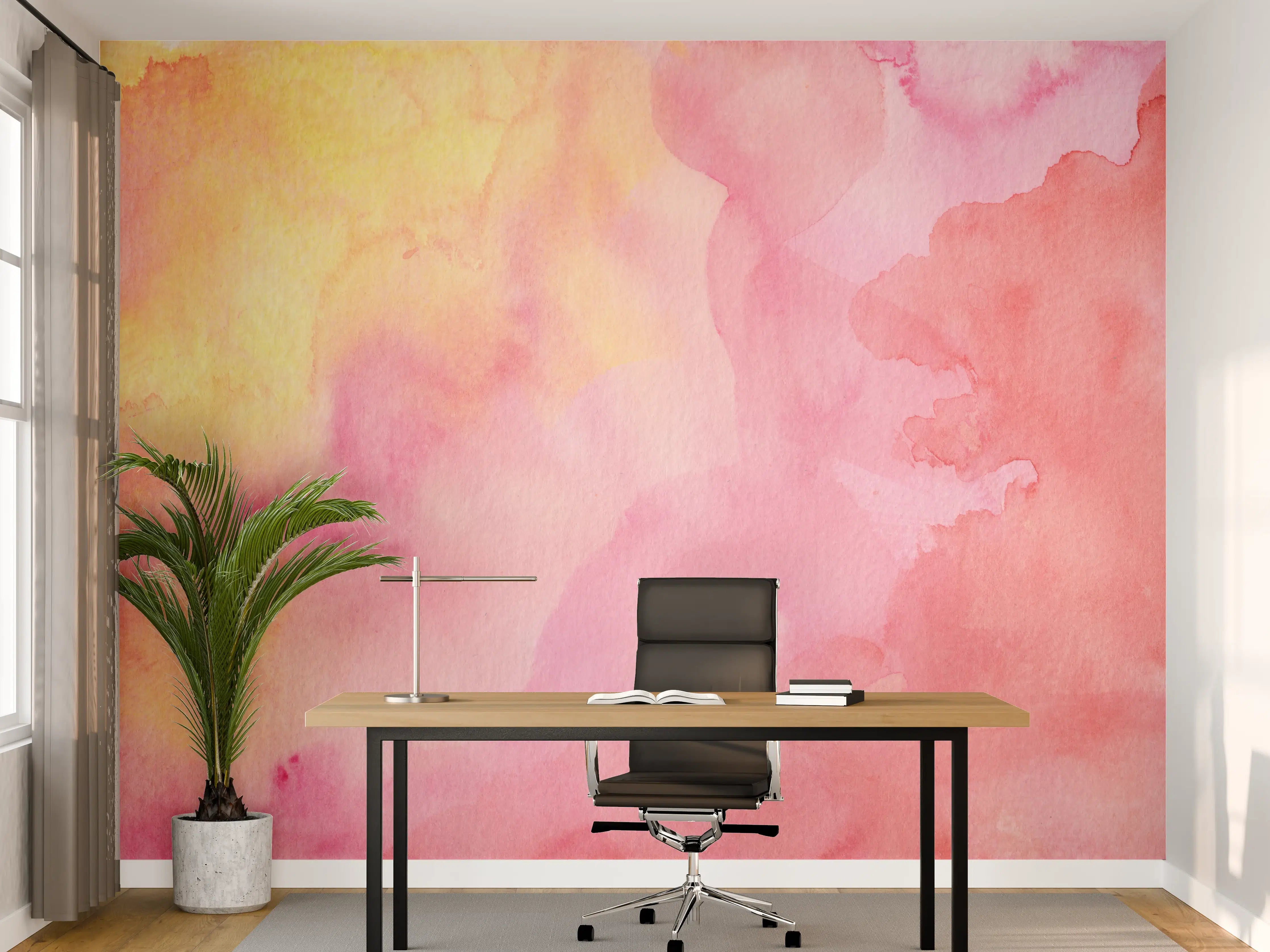 Büro Wandgestaltung - Rosa Verwaschenes Farben-Design