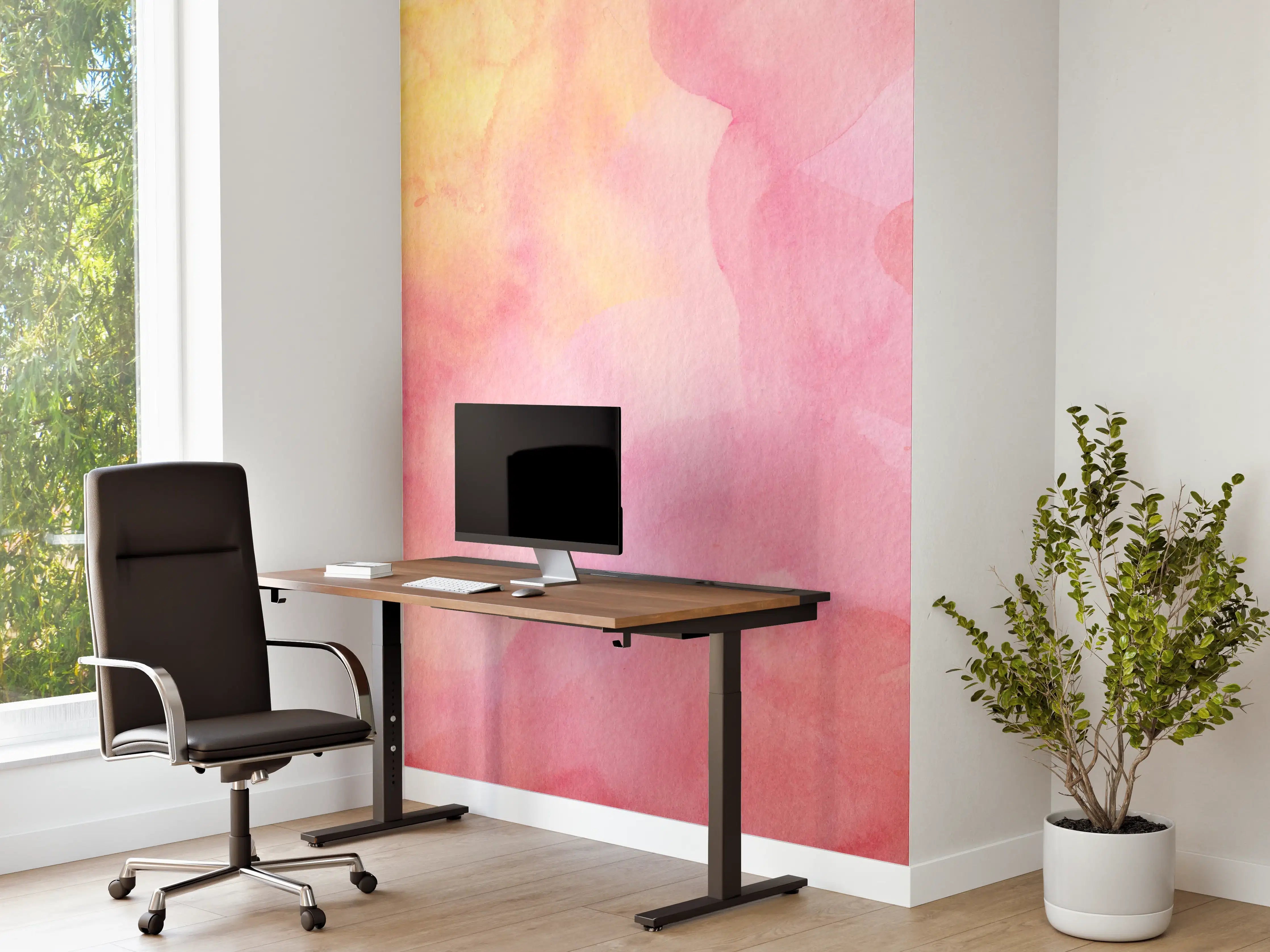 Büro Wandgestaltung - Rosa Verwaschenes Farben-Design