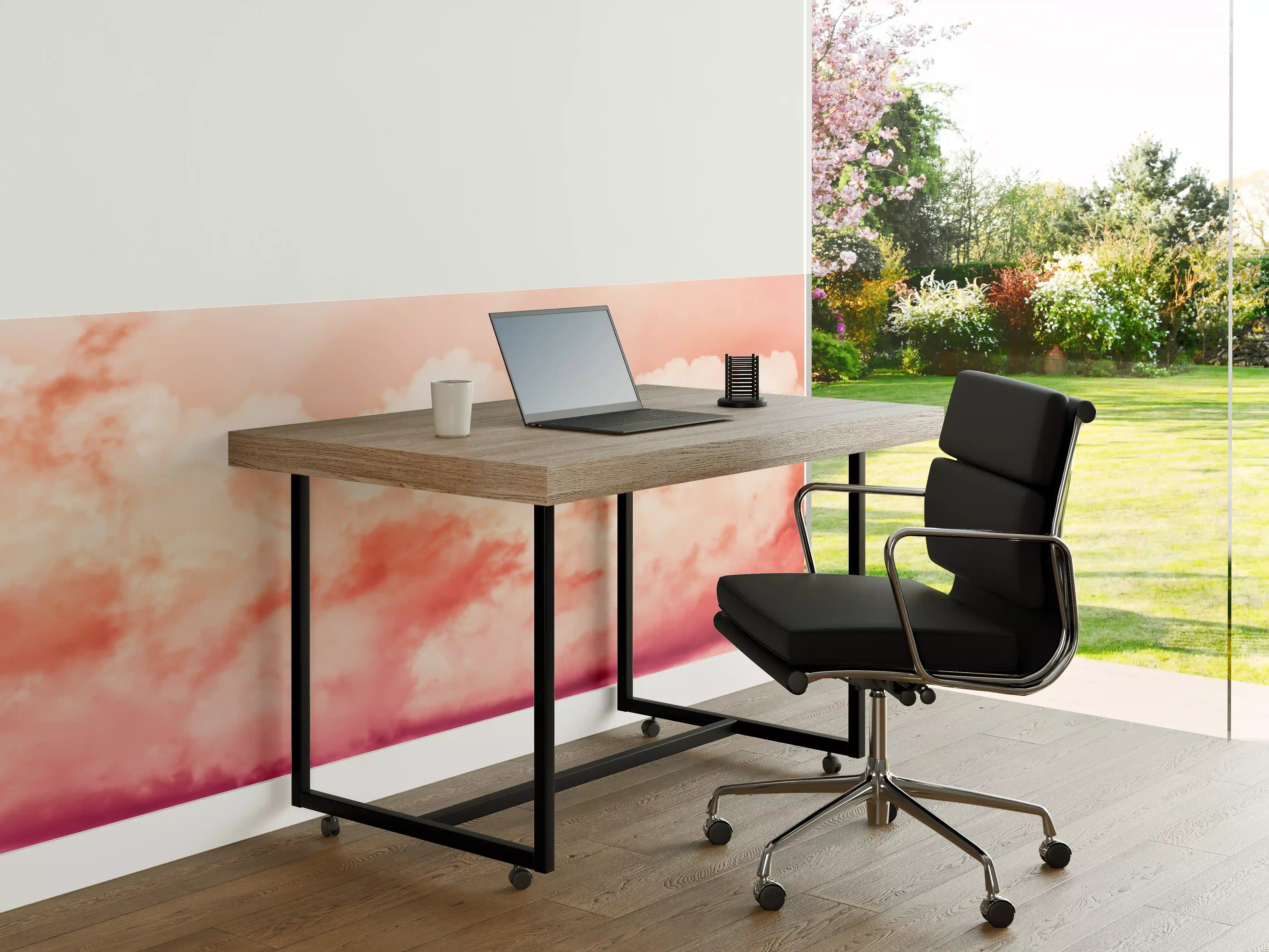 Büro Wandgestaltung - Rosa Wolkenhimmel