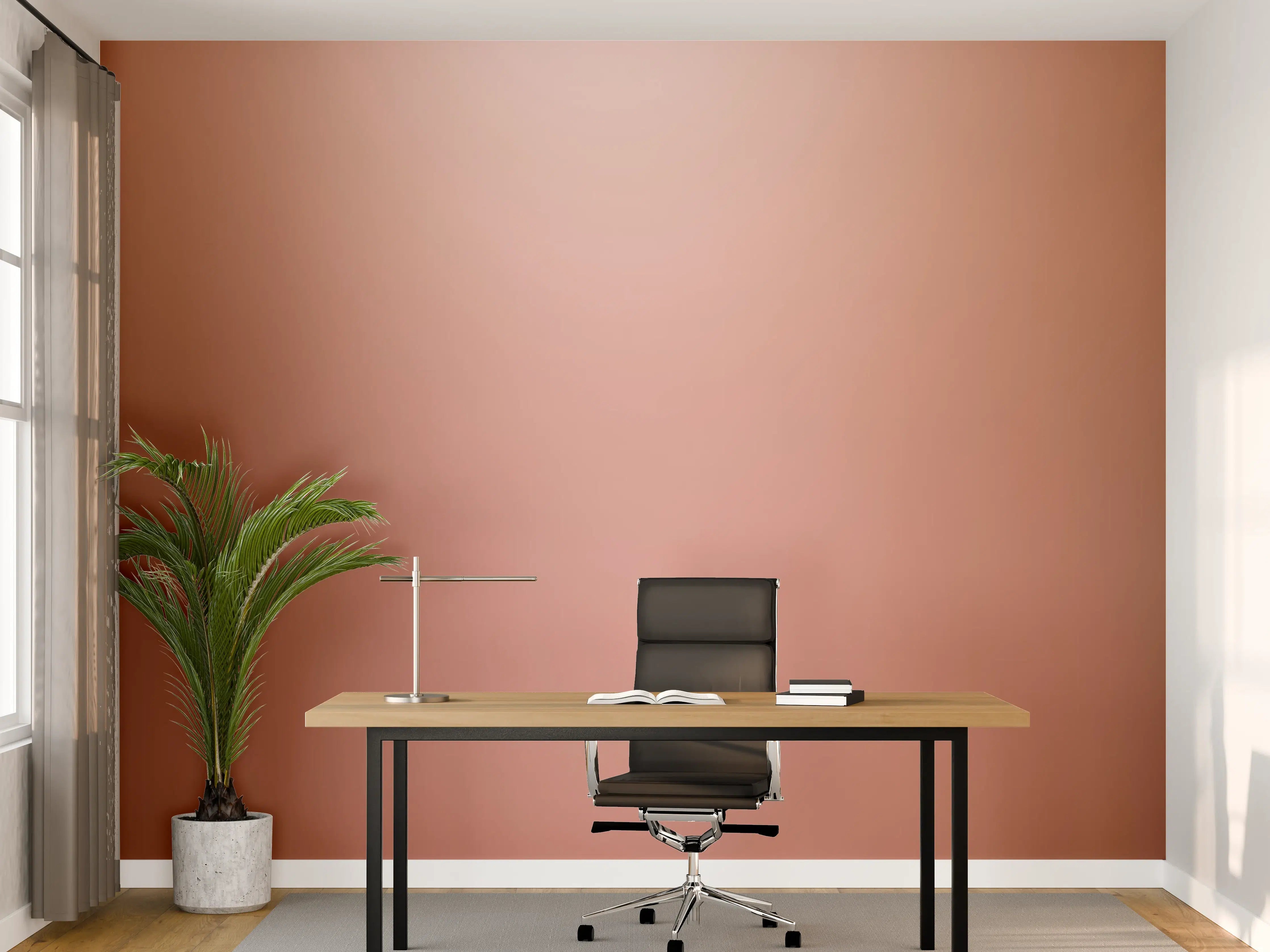 Büro Wandgestaltung - Rosegold Farbverlauf Hintergrund