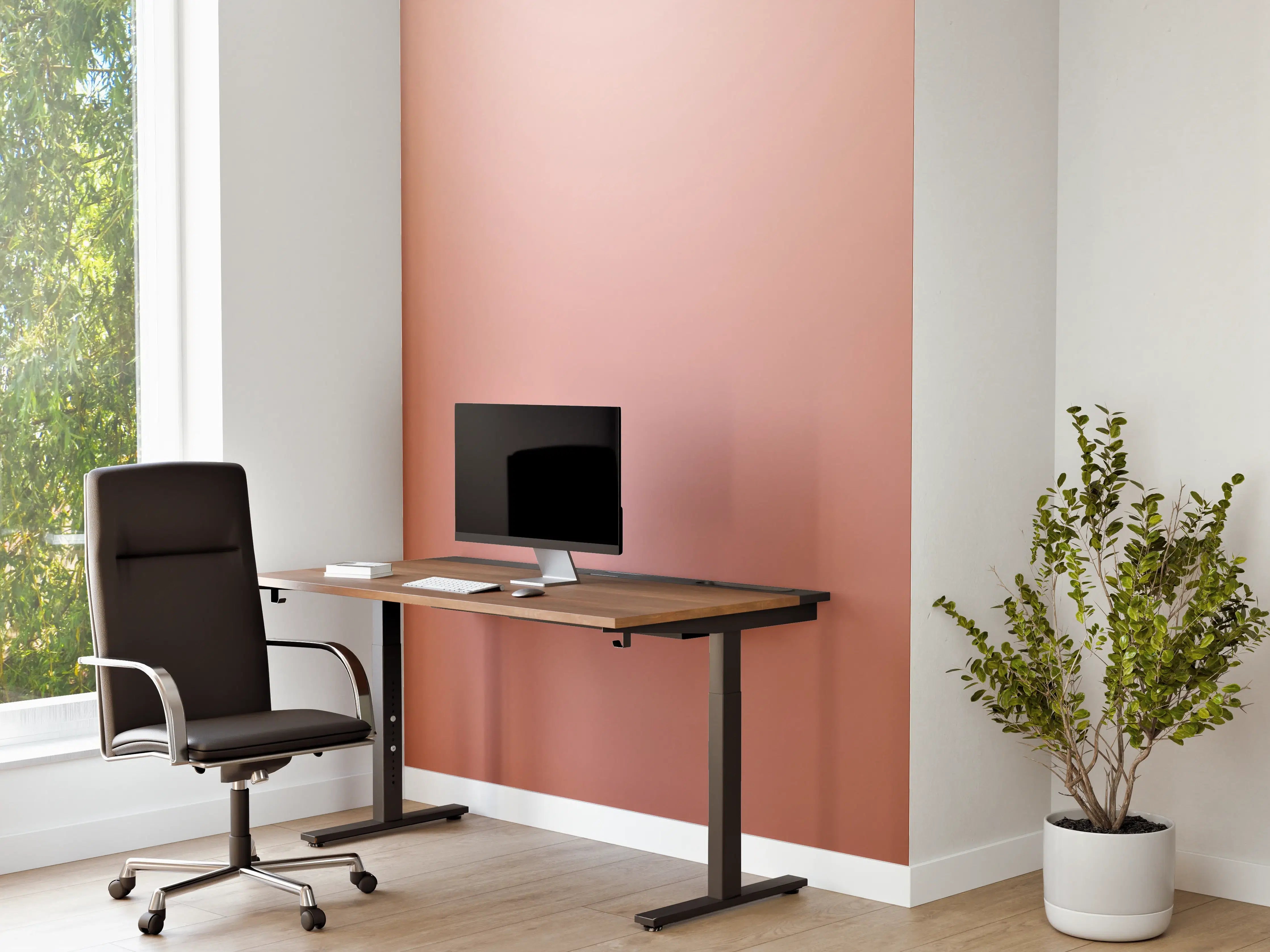 Büro Wandgestaltung - Rosegold Farbverlauf Hintergrund