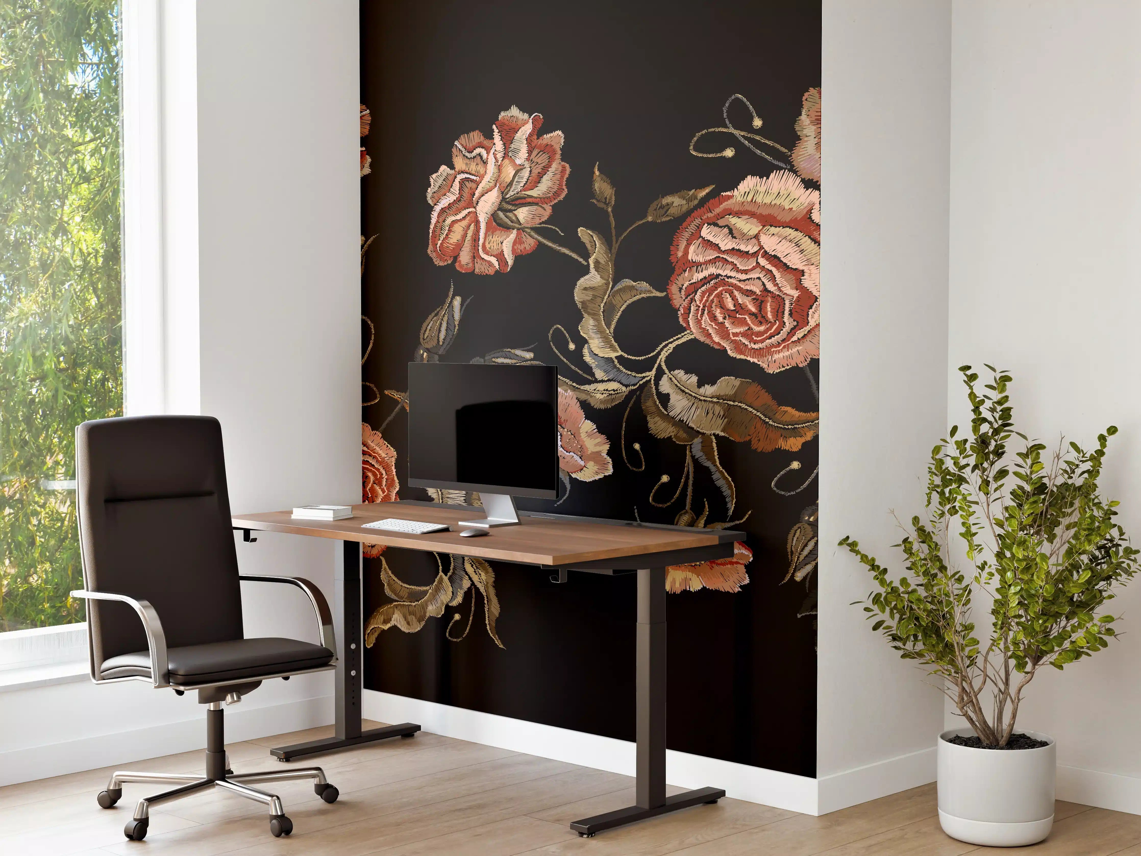 Büro Wandgestaltung - Rosen in der Dunkelheit