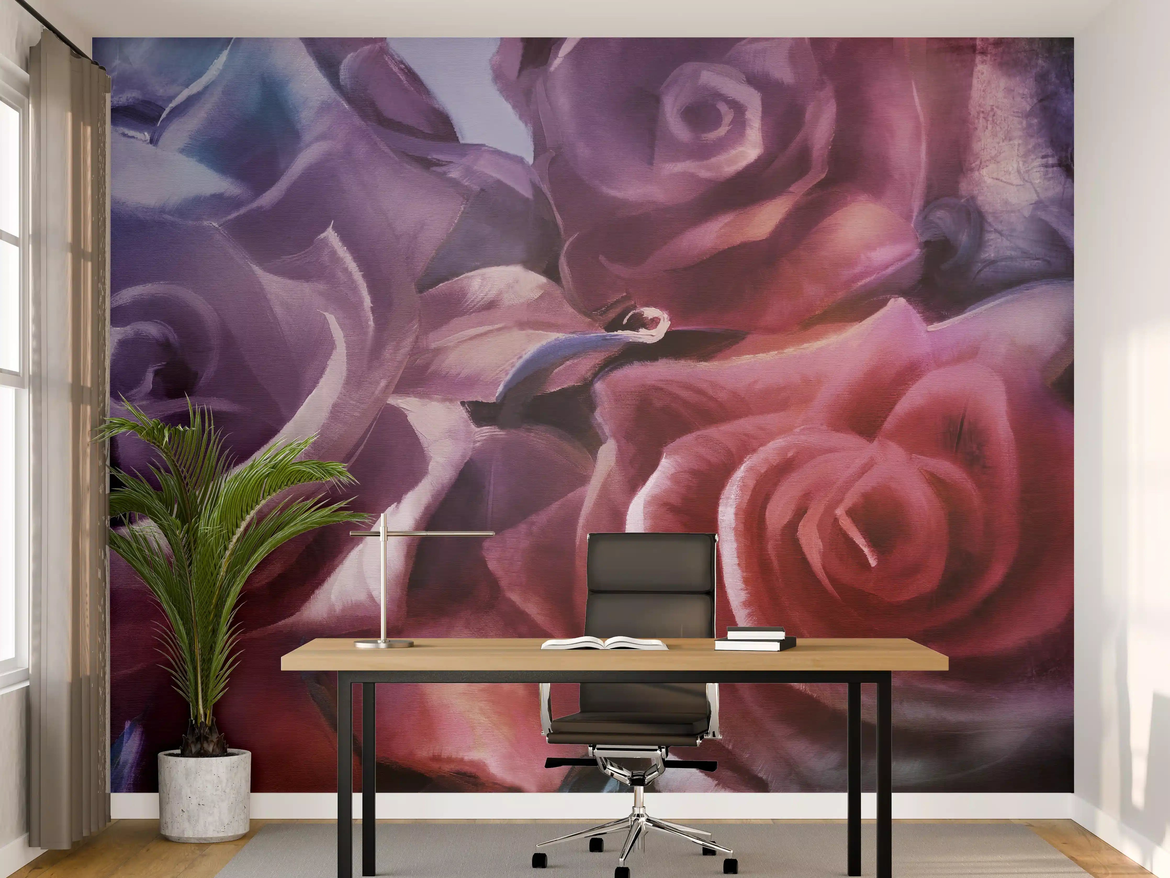 Büro Wandgestaltung - Rosenmalerei