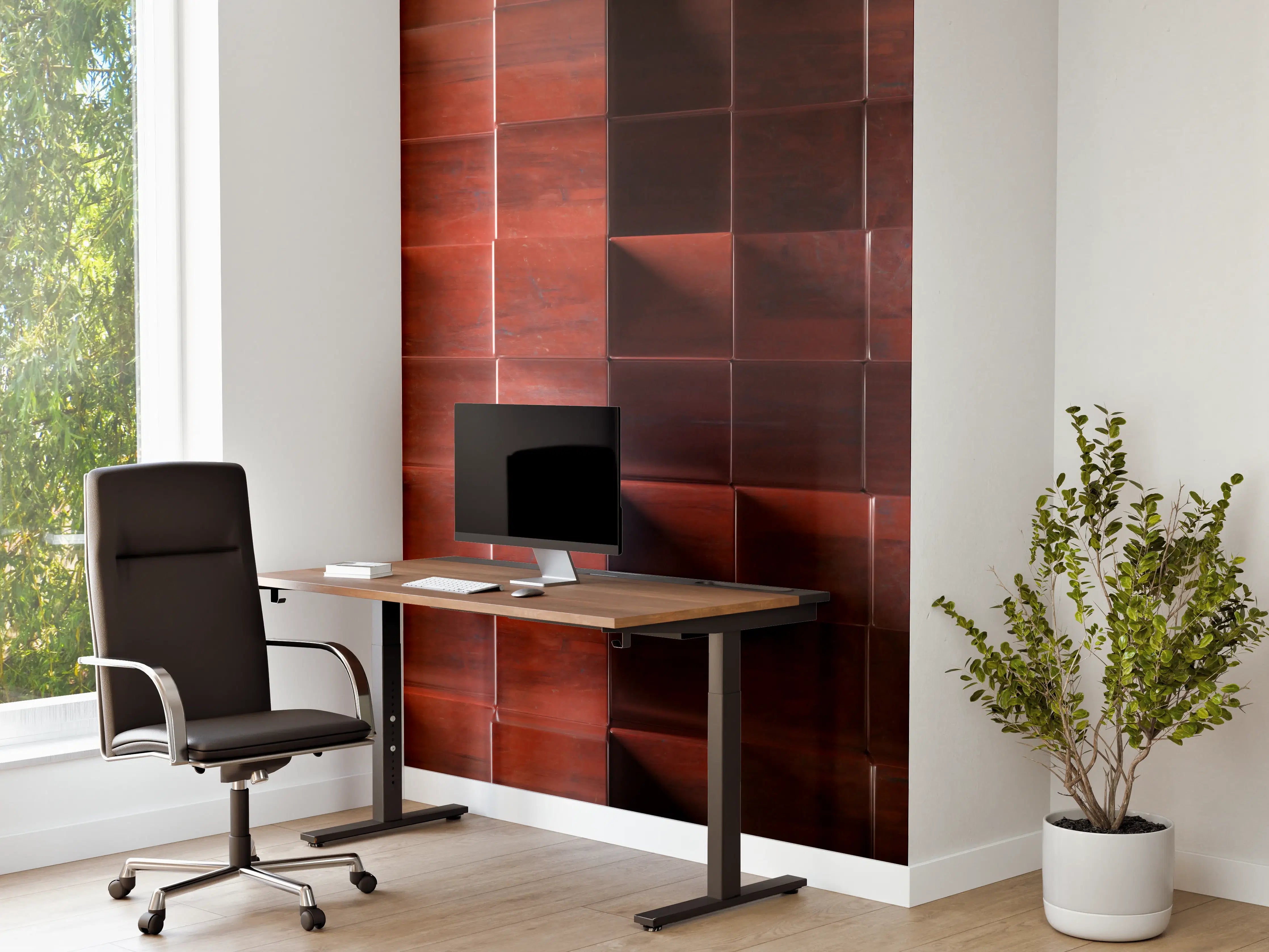 Büro Wandgestaltung - Rostige Metallwürfel Textur