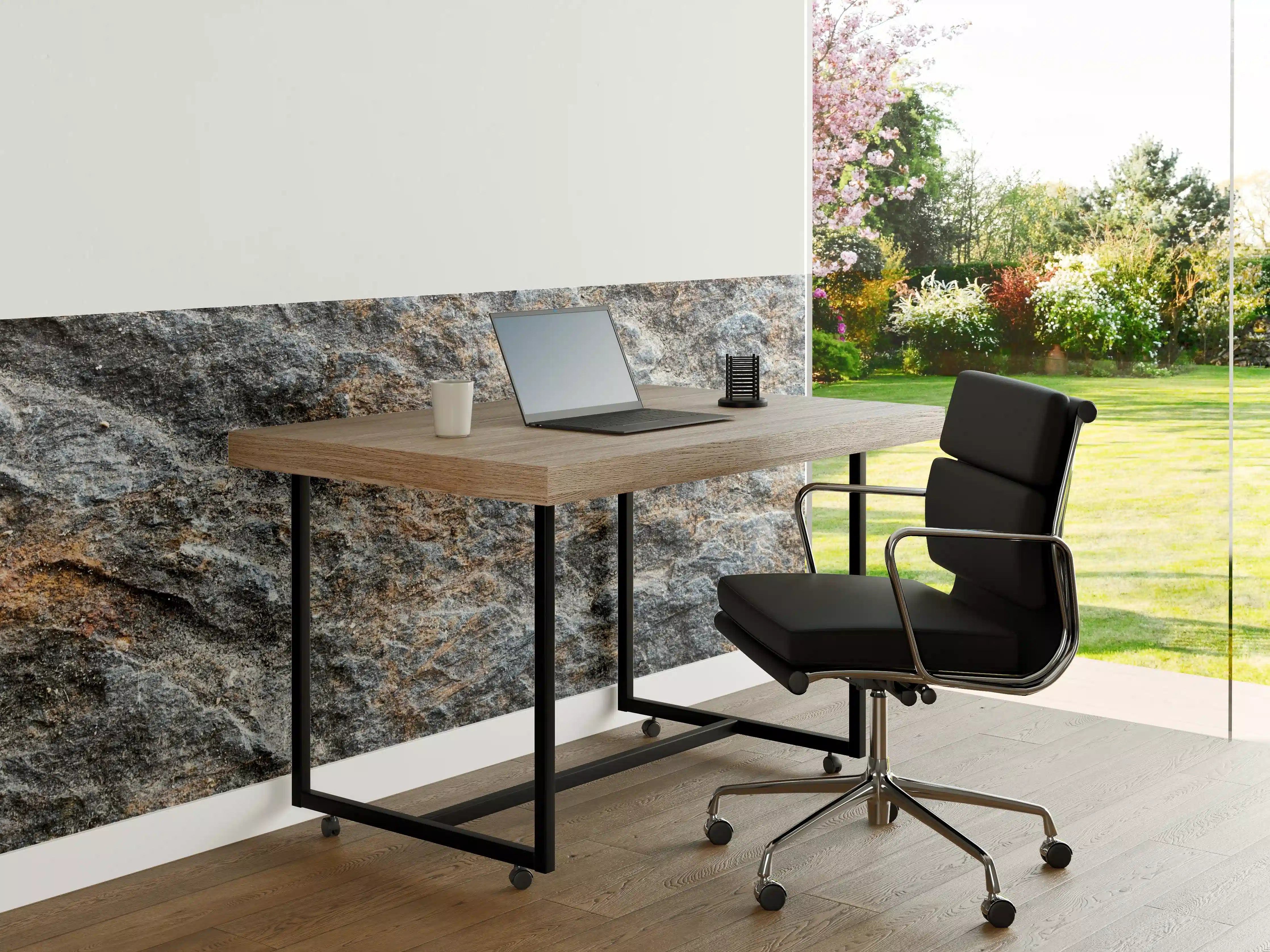 Büro Wandgestaltung - Rostige Steinstruktur mit erdigen Tönen