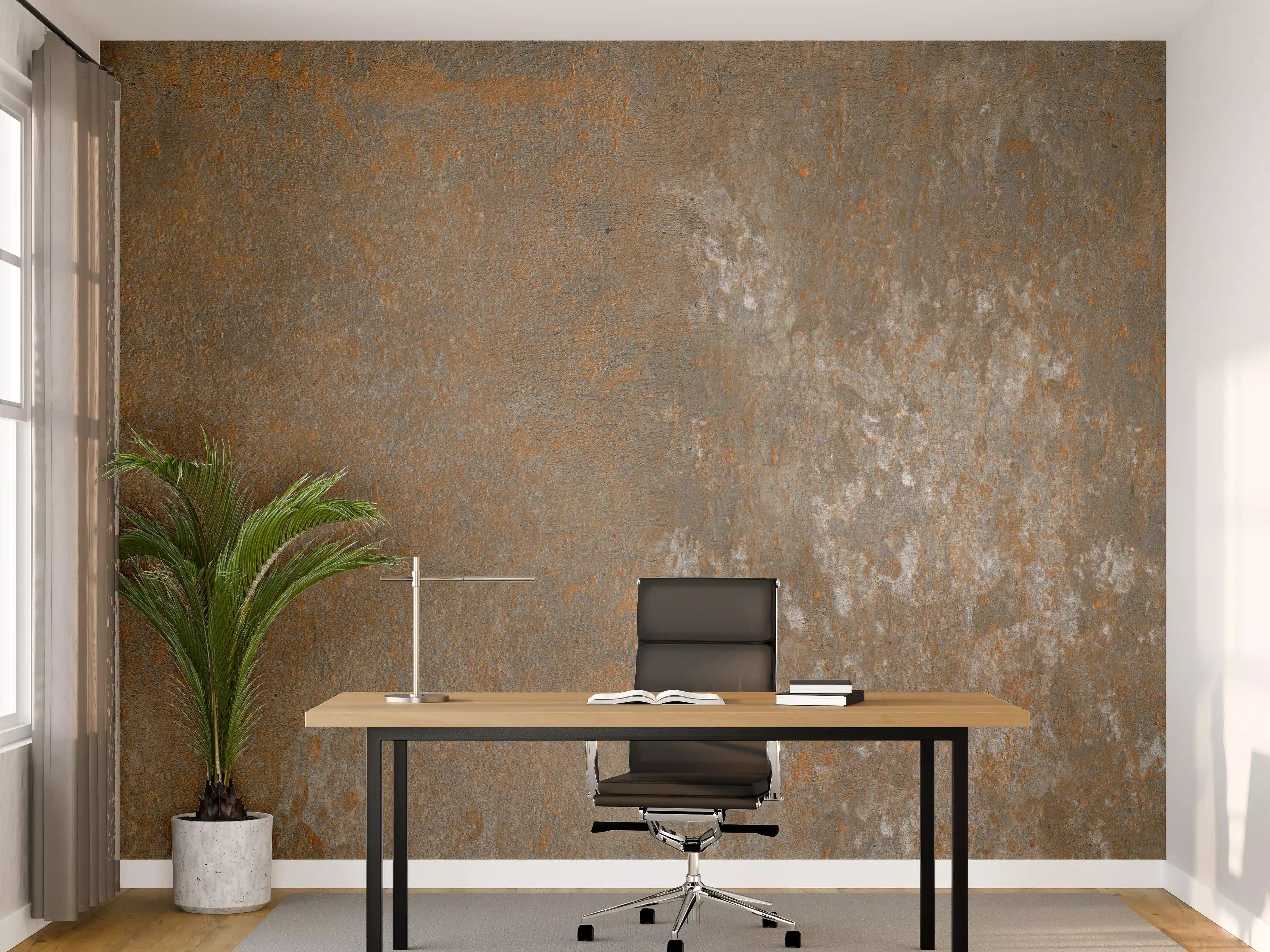 Büro Wandgestaltung - Rostiger Naturstein