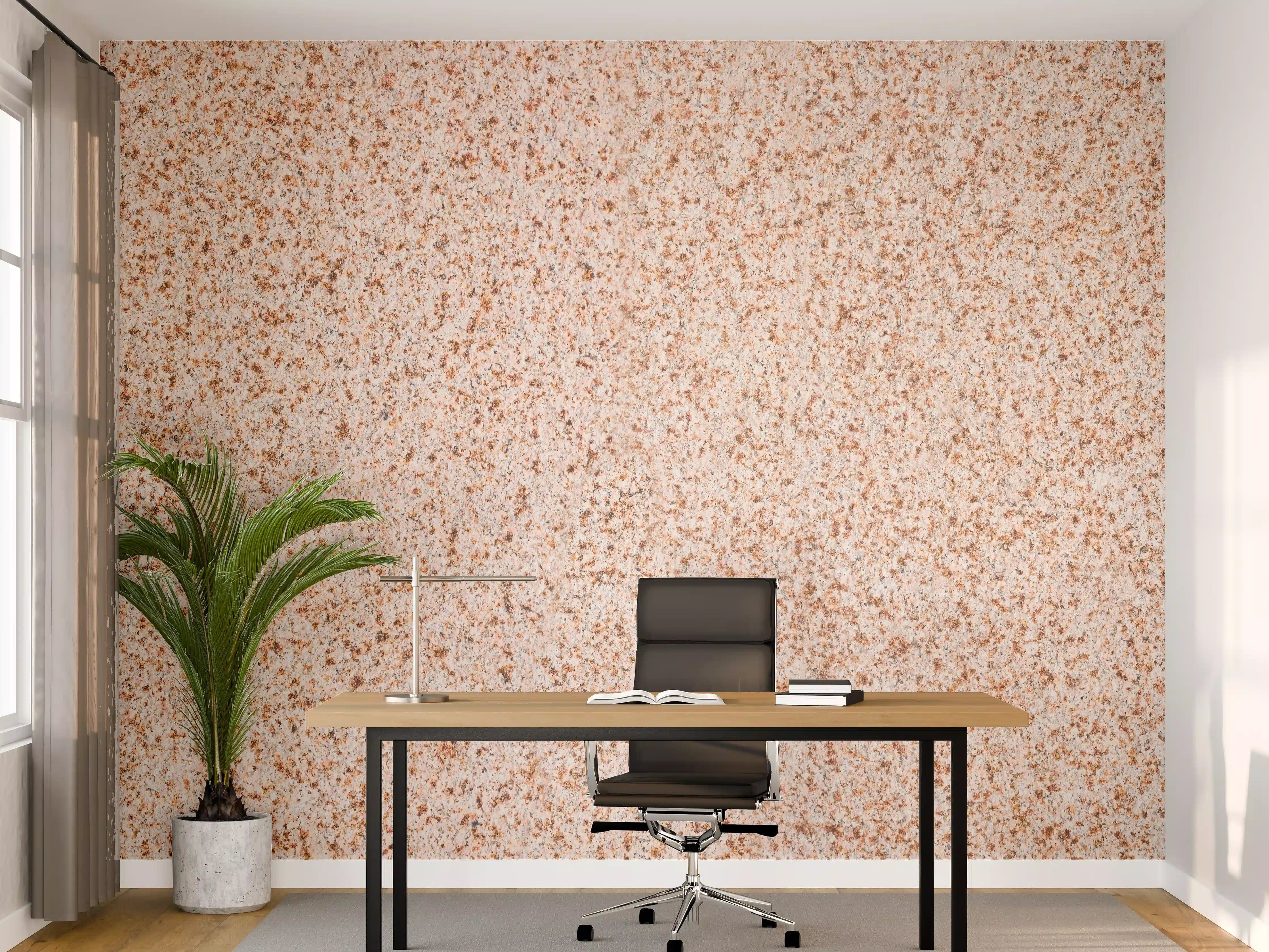 Büro Wandgestaltung - Rot-Weißer Granitstein