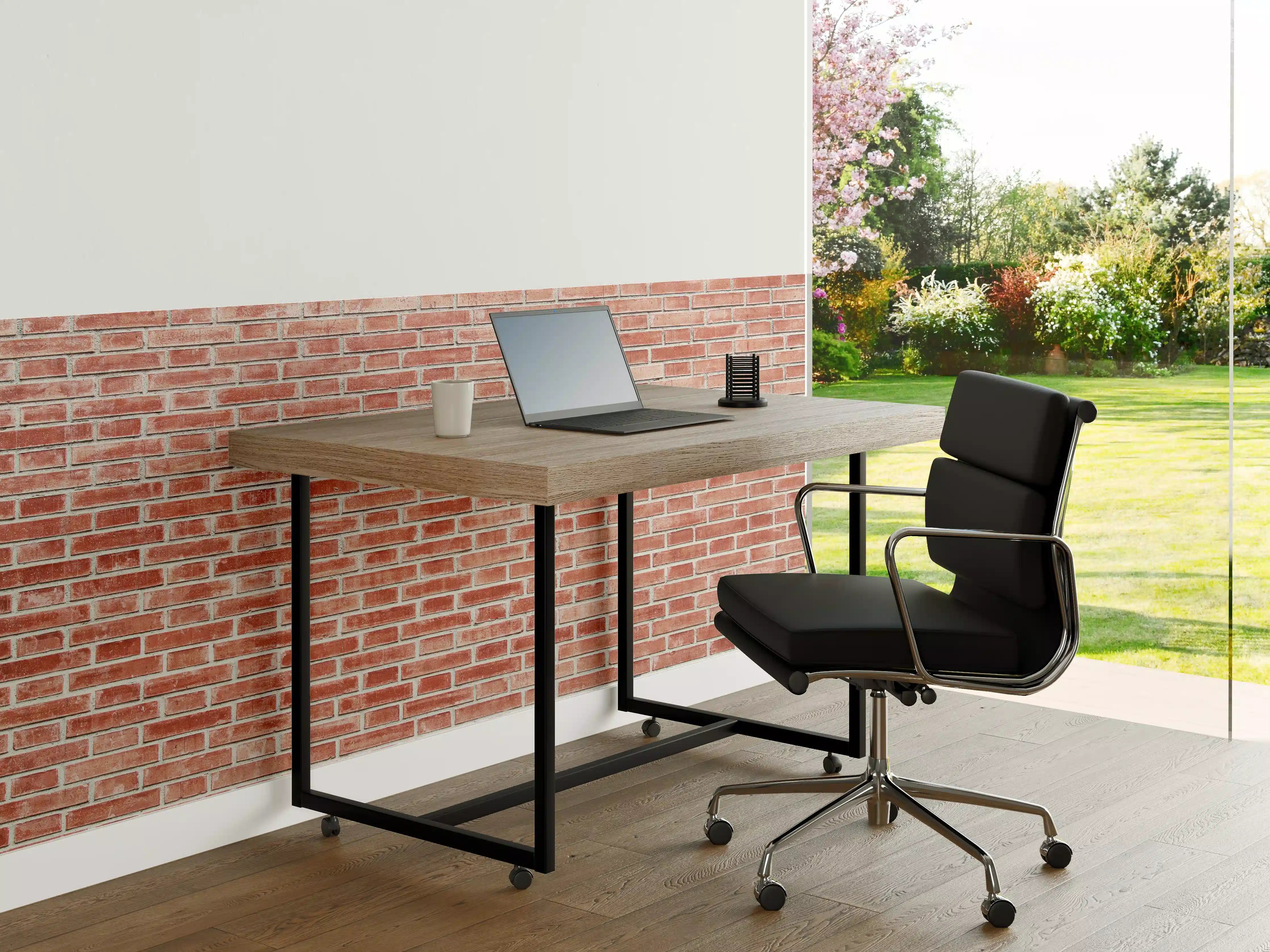 Büro Wandgestaltung - Rote rissige Backsteinmauertextur