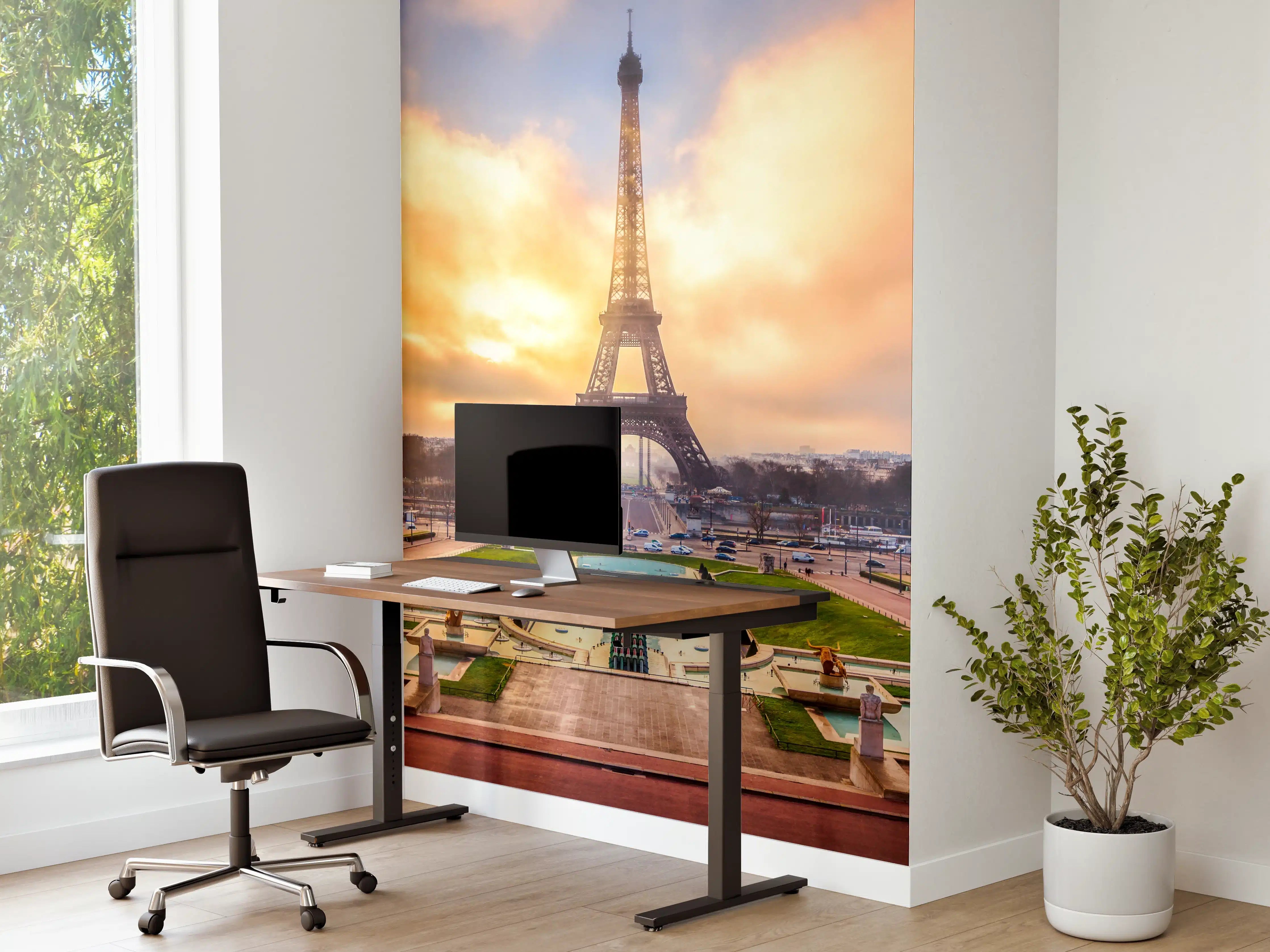 Büro Wandgestaltung - Ruhiger Eiffelturm bei Tag