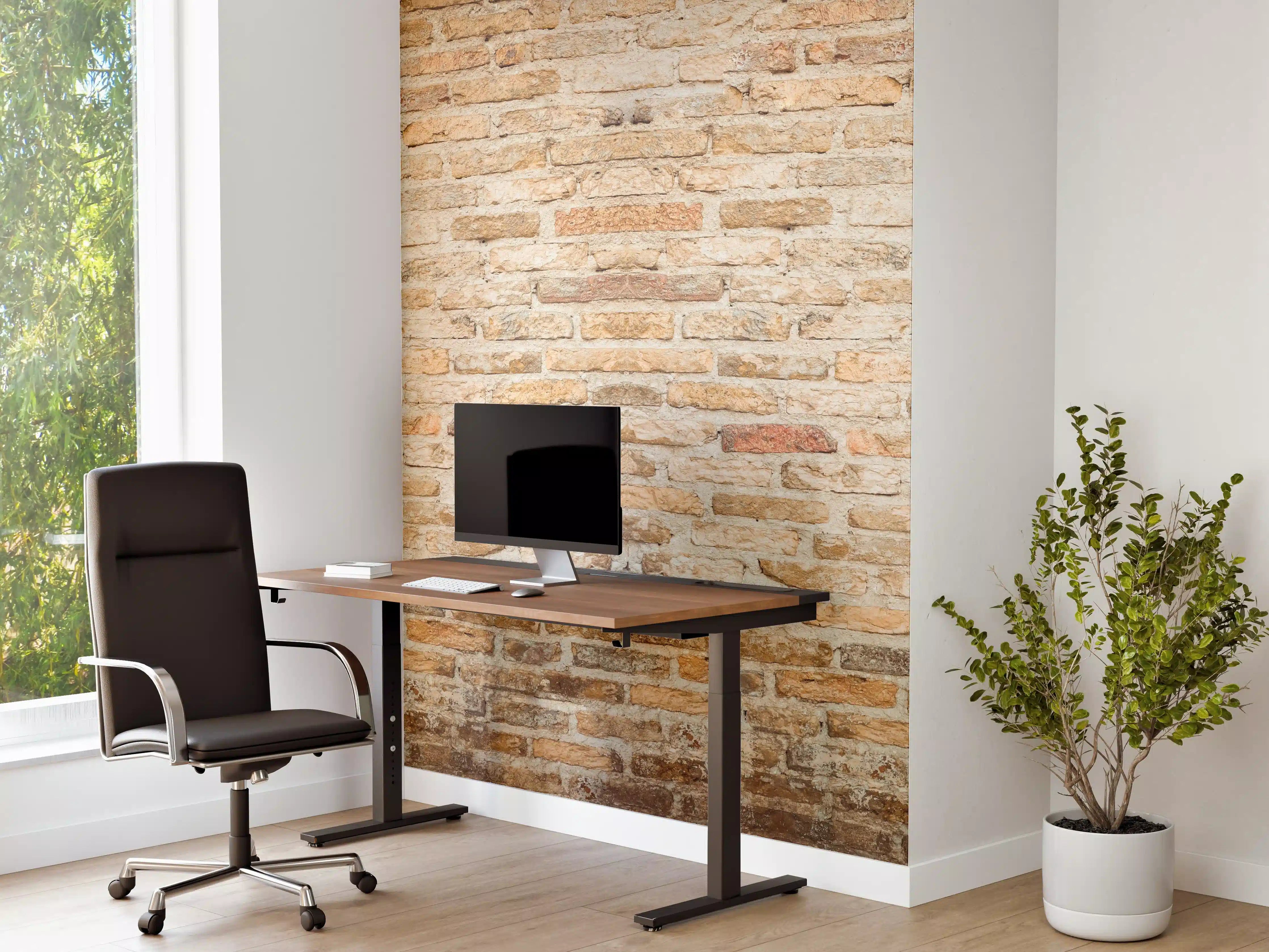 Büro Wandgestaltung - Rustikale Backsteinmauer