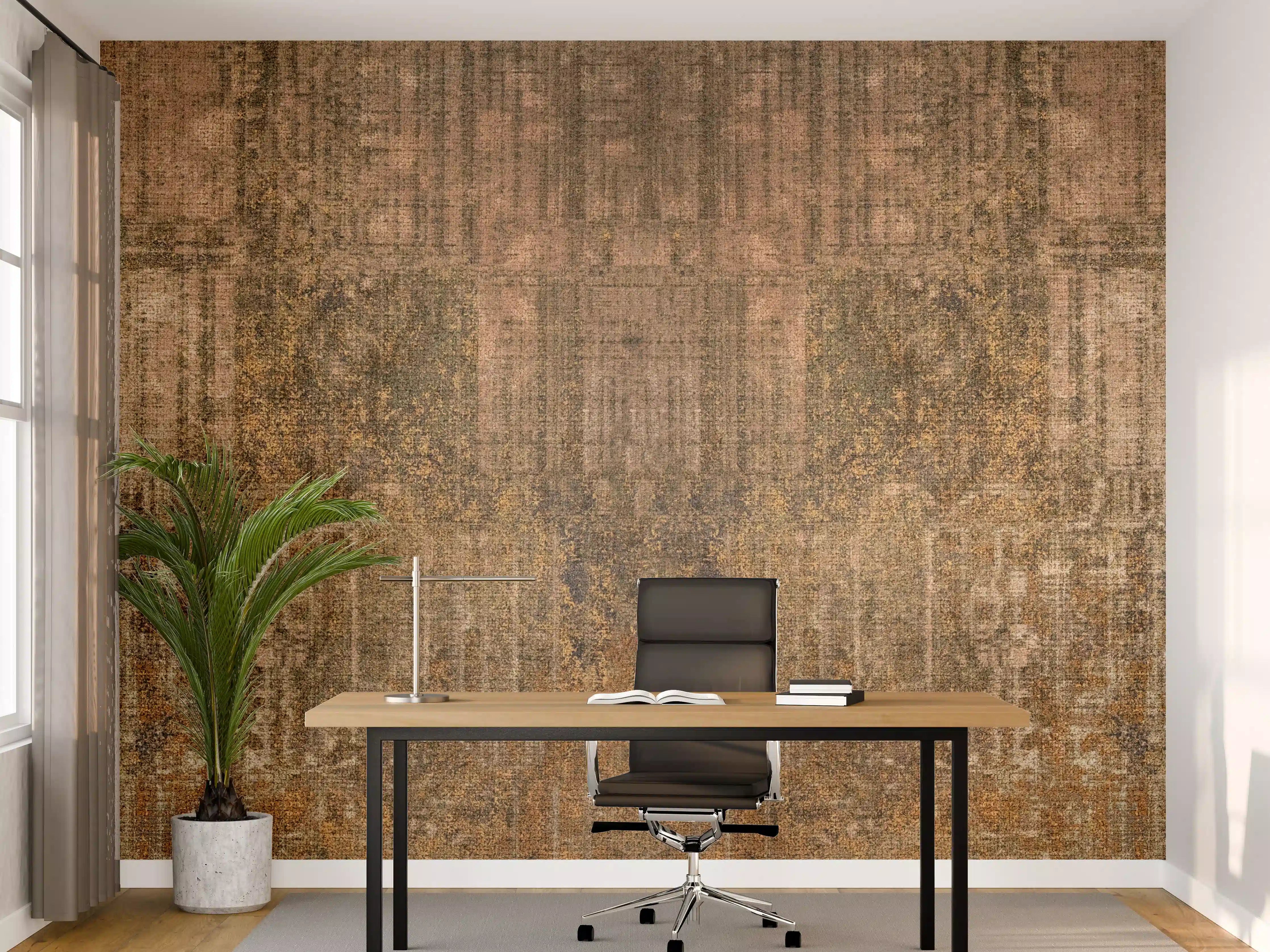 Büro Wandgestaltung - Rustikale Braun-Grau Wandtextur