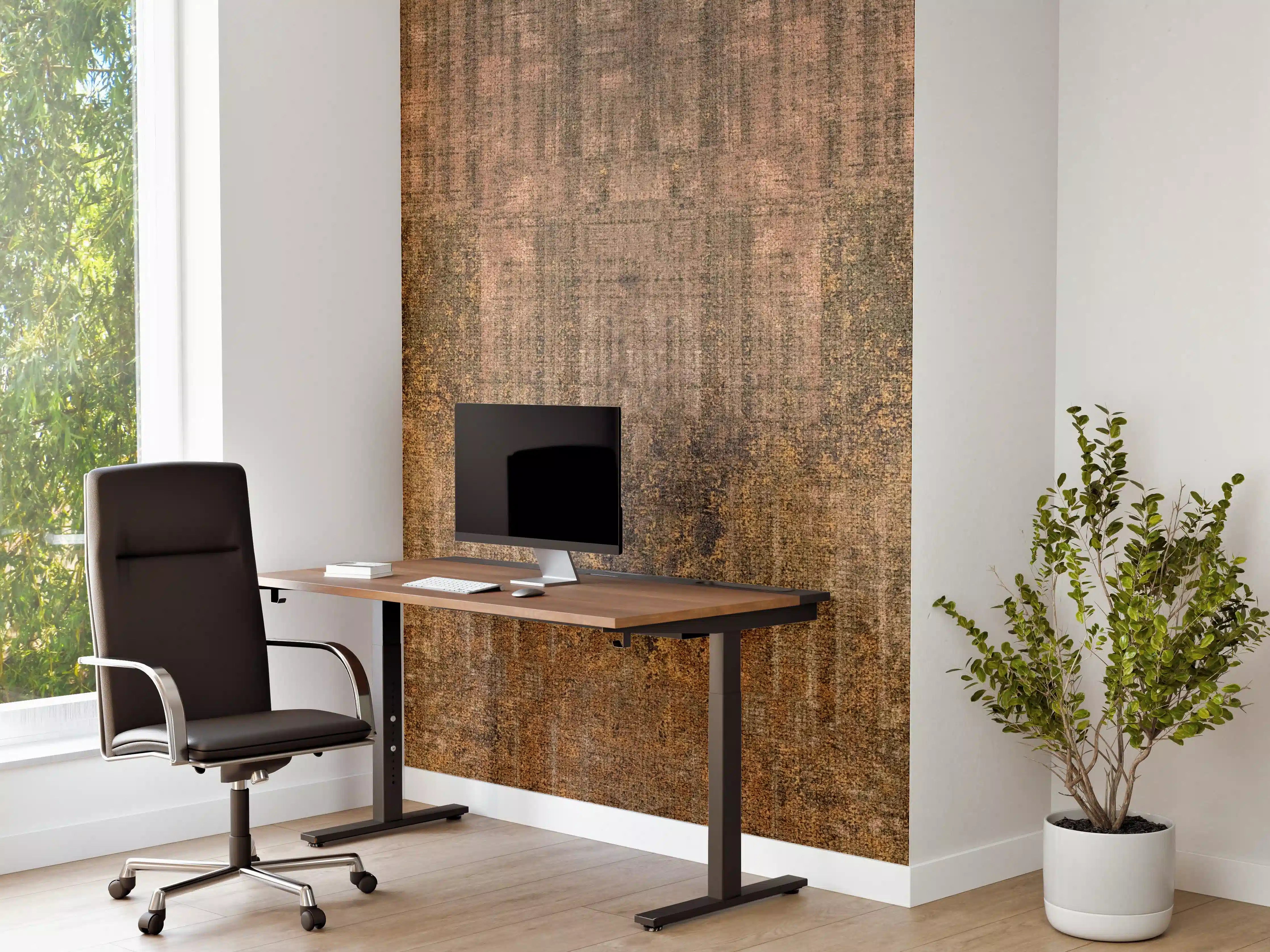 Büro Wandgestaltung - Rustikale Braun-Grau Wandtextur