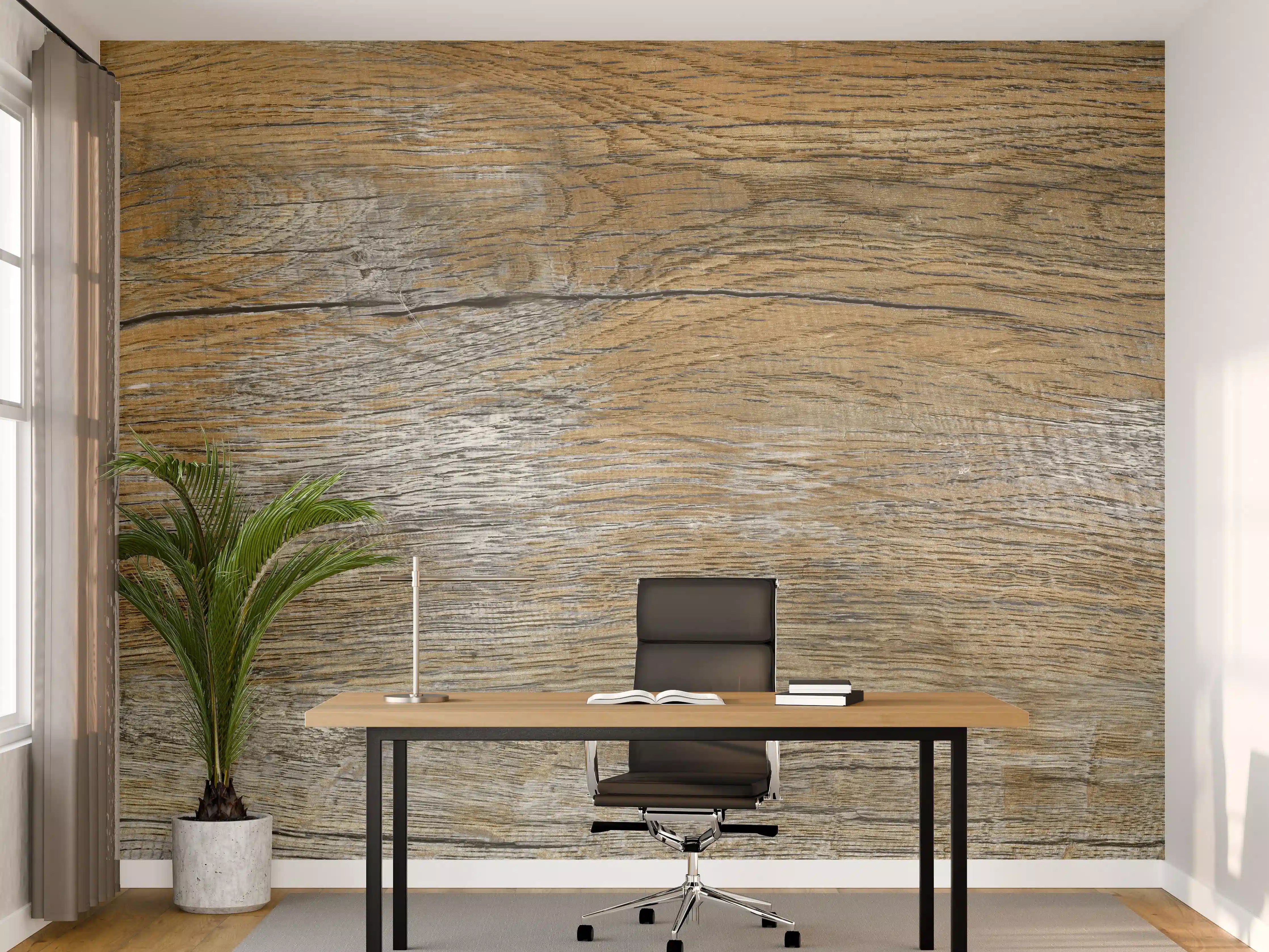 Büro Wandgestaltung - Rustikale Holz Textur