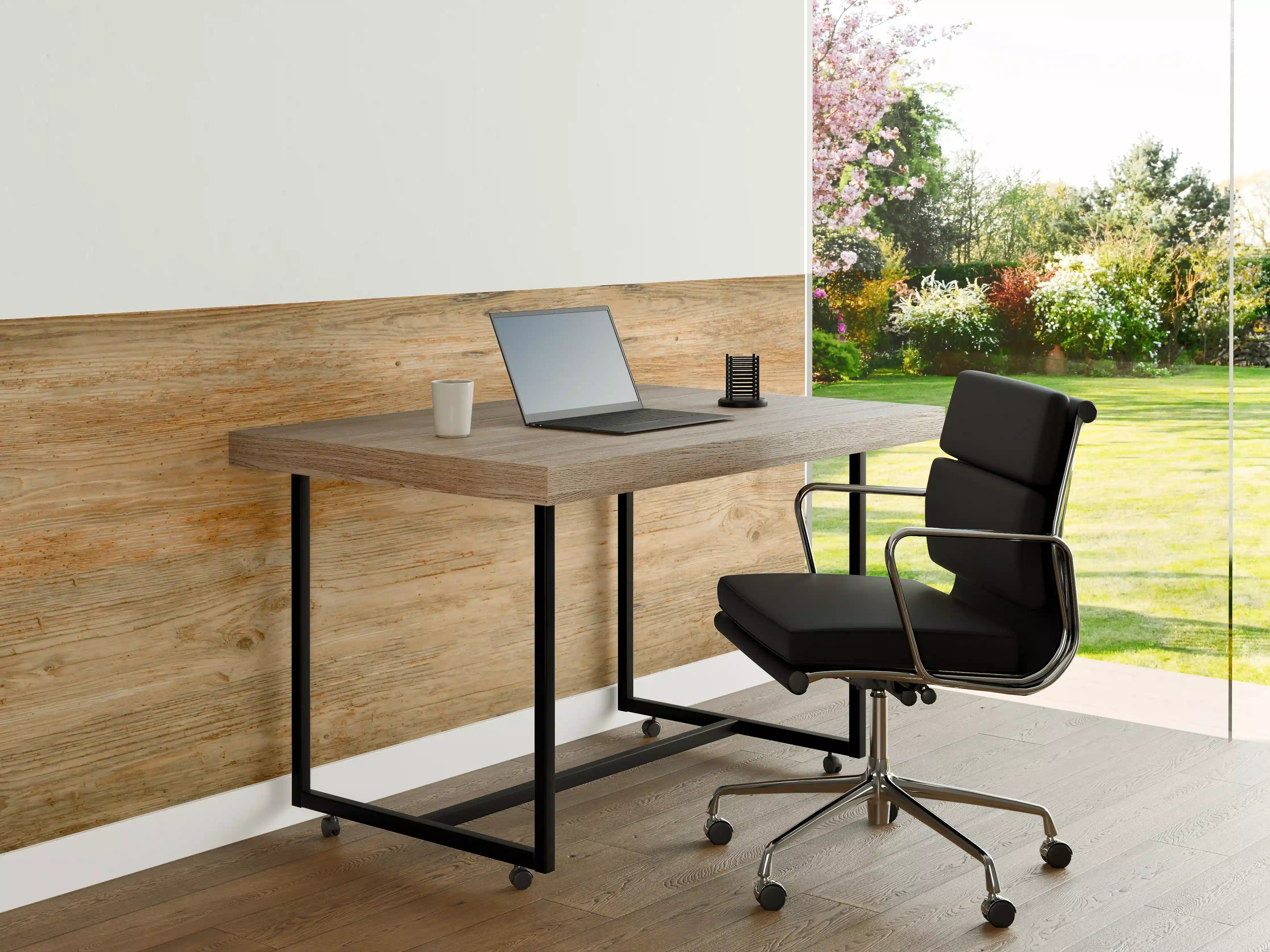 Büro Wandgestaltung - Rustikale Holztextur Panorama