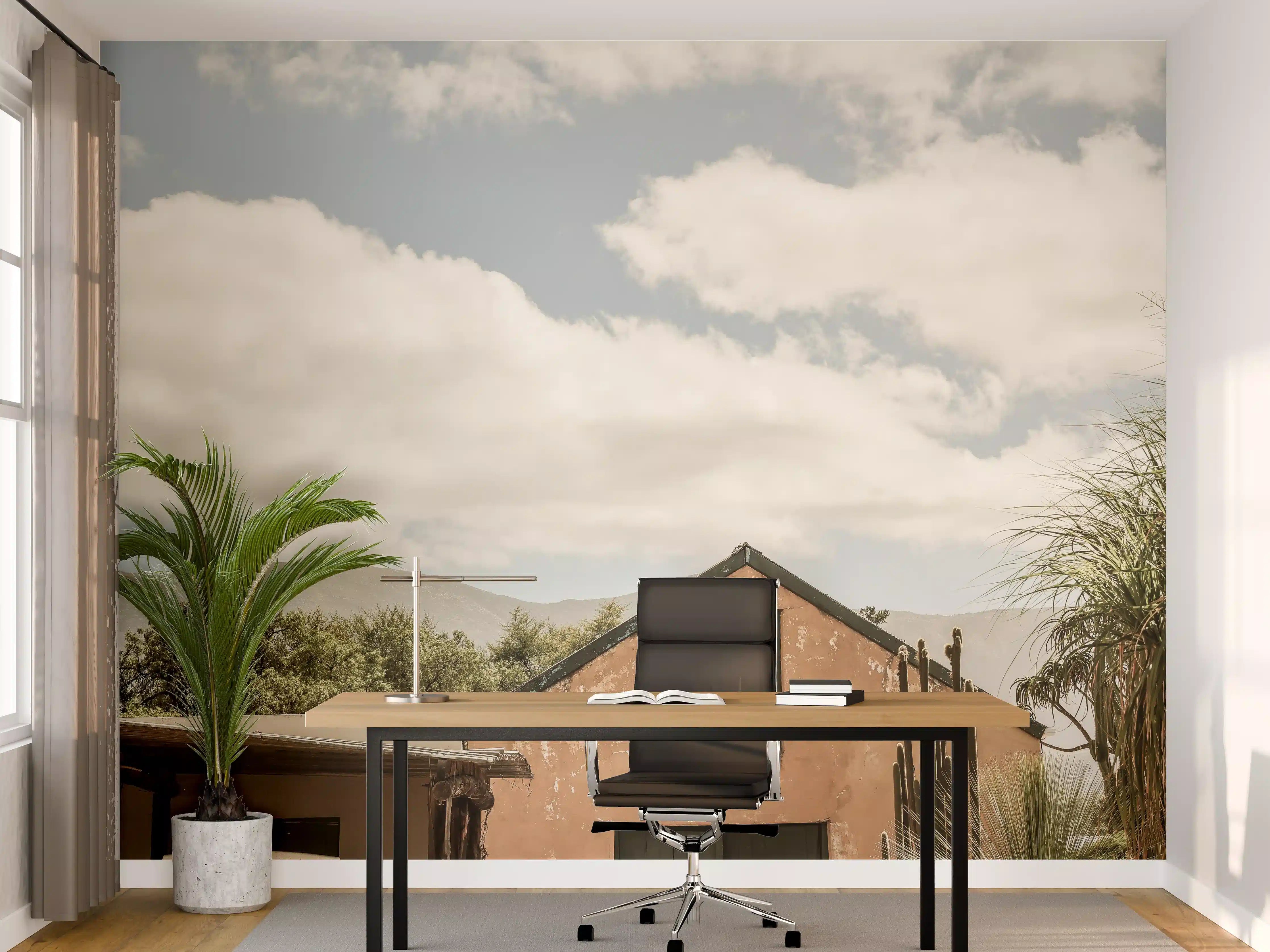 Büro Wandgestaltung - Rustikale Karoo-Farm Ocker-Gelb