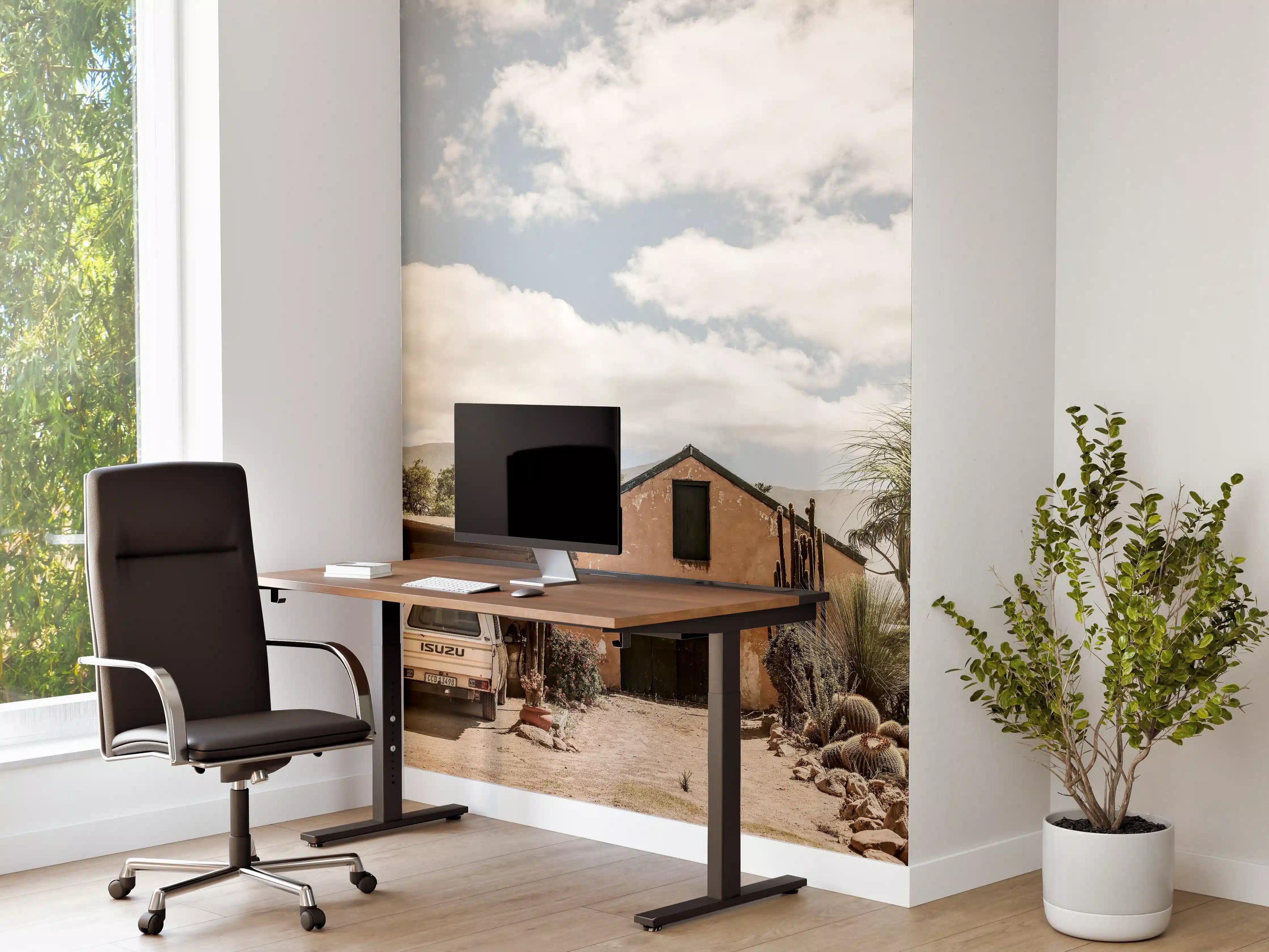 Büro Wandgestaltung - Rustikale Karoo-Farm Ocker-Gelb
