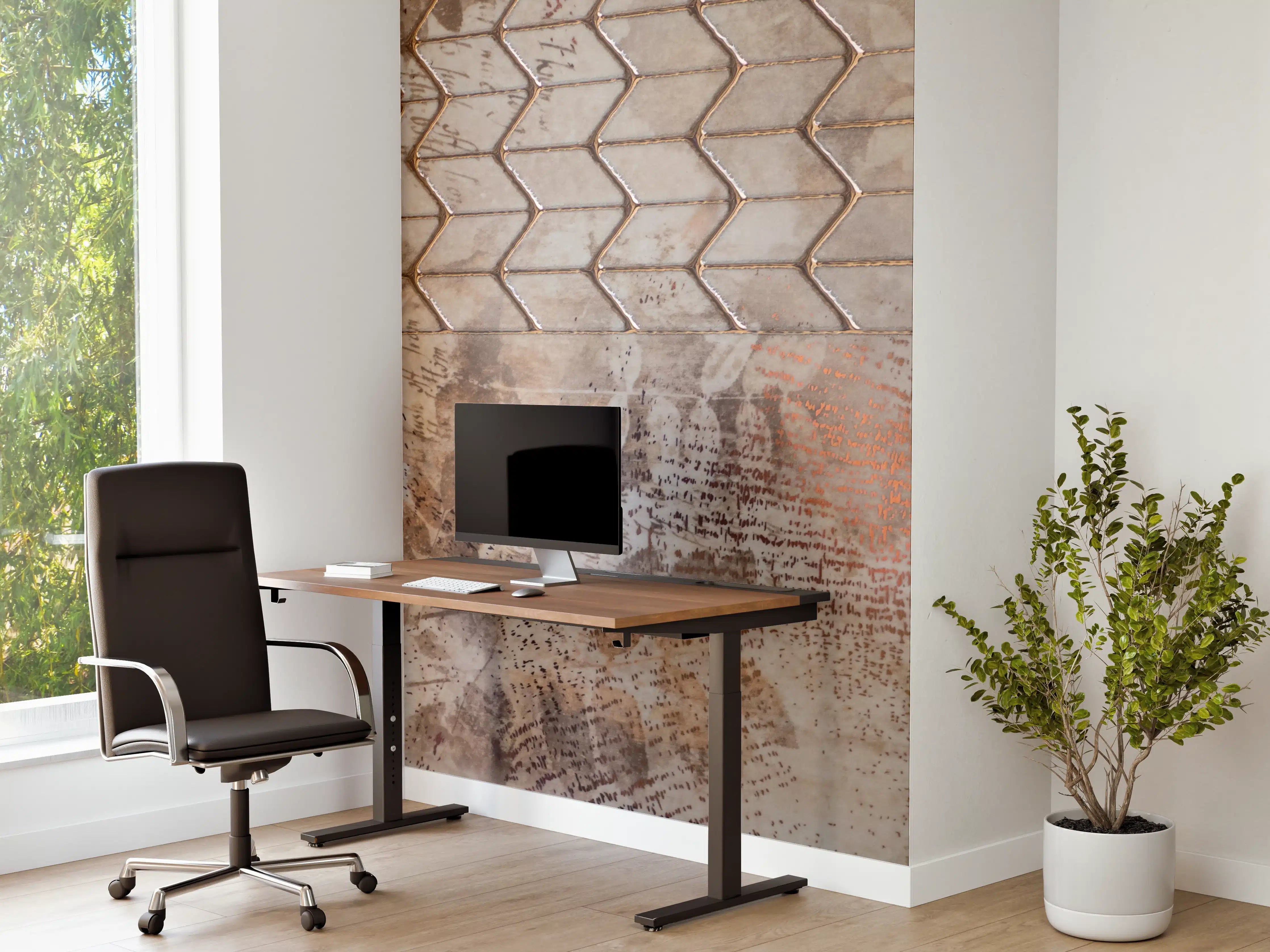 Büro Wandgestaltung - Rustikale Metall- und Betontextur