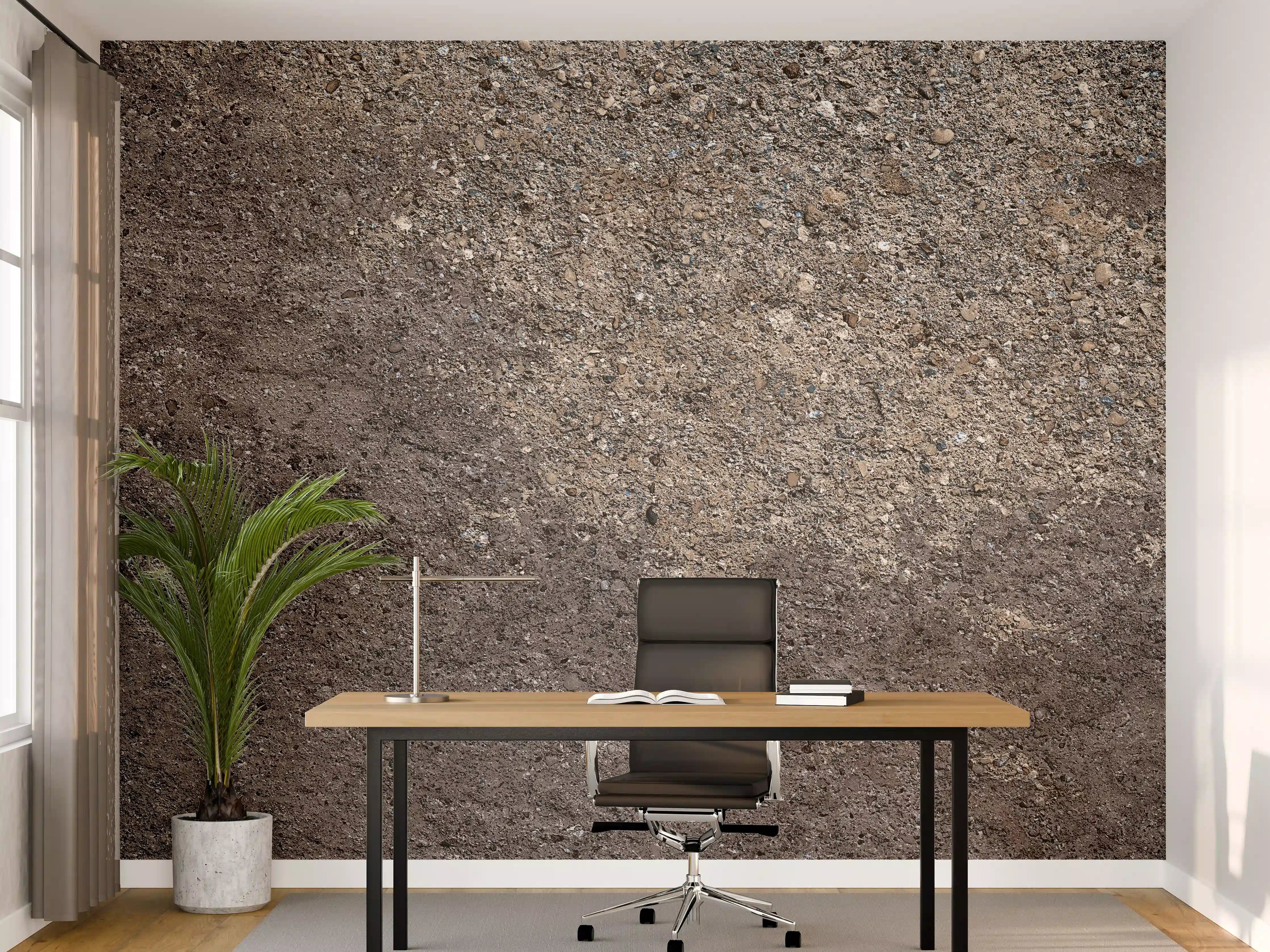 Büro Wandgestaltung - Rustikale Naturstein Textur