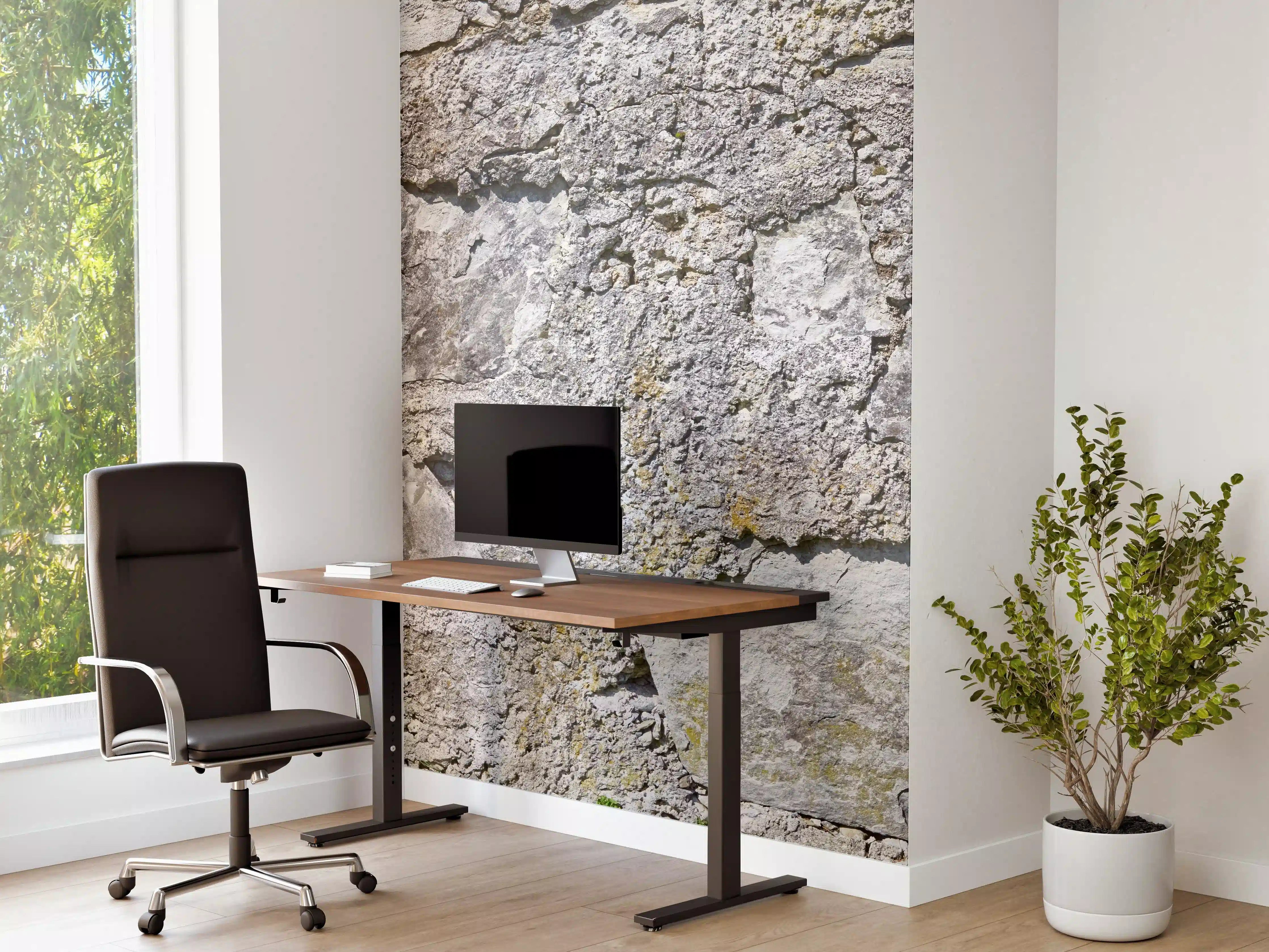 Büro Wandgestaltung - Rustikale Schiefermauer