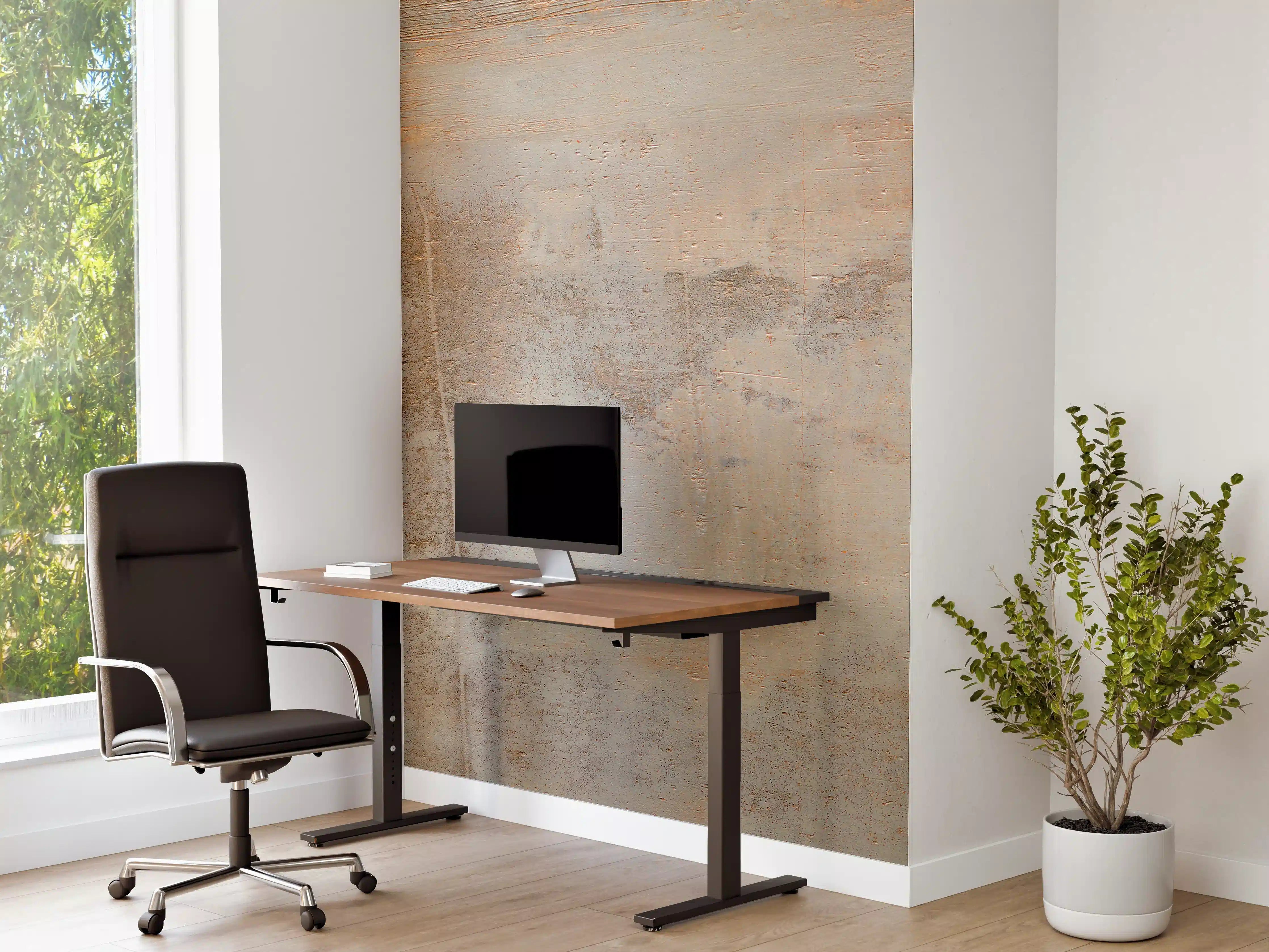 Büro Wandgestaltung - Rustikaler gräulich-brauner Beton
