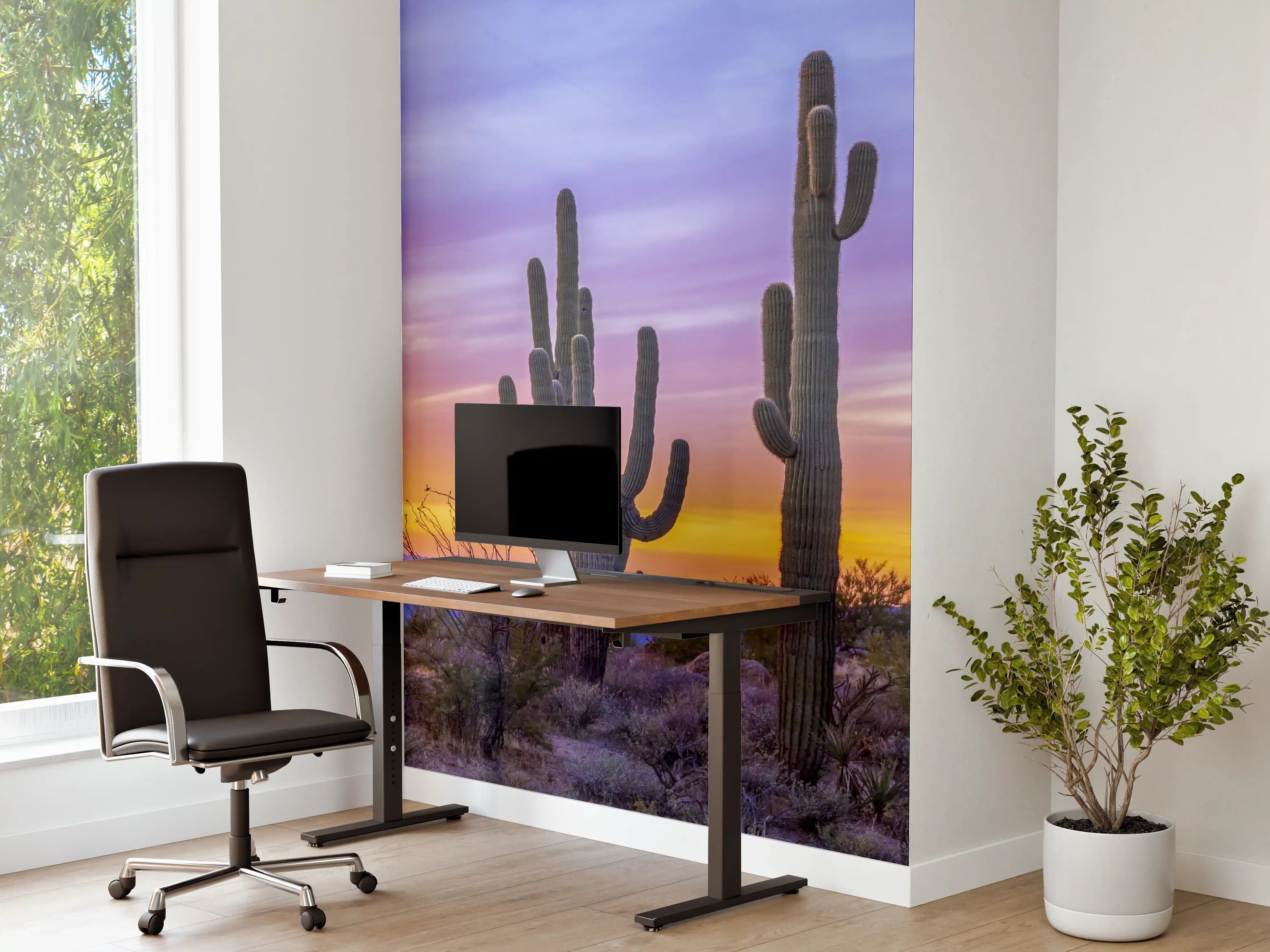 Büro Wandgestaltung - Saguaro-Kaktus bei Sonnenuntergang in Arizona