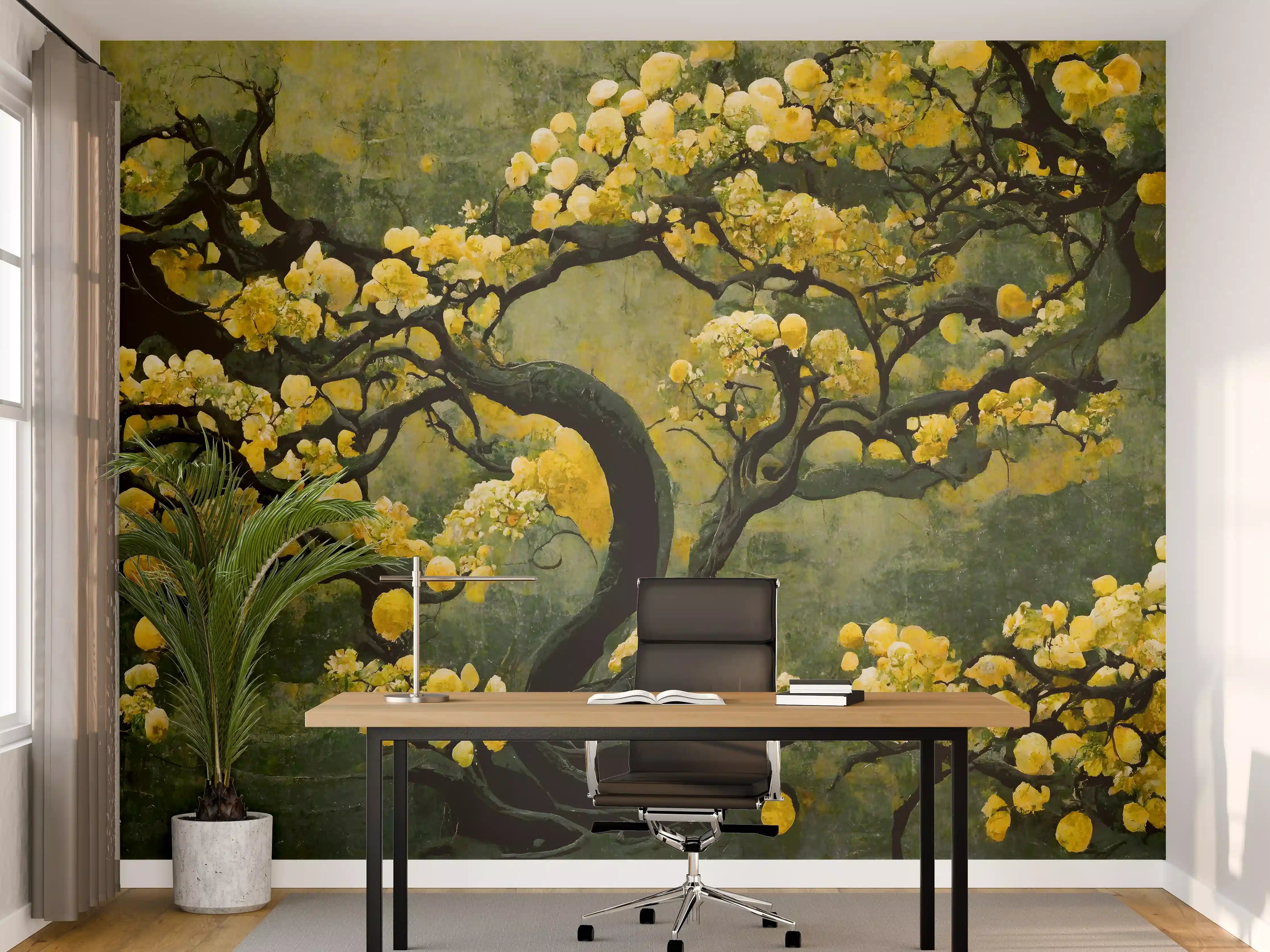 Büro Wandgestaltung - Sakura Baum - Japan