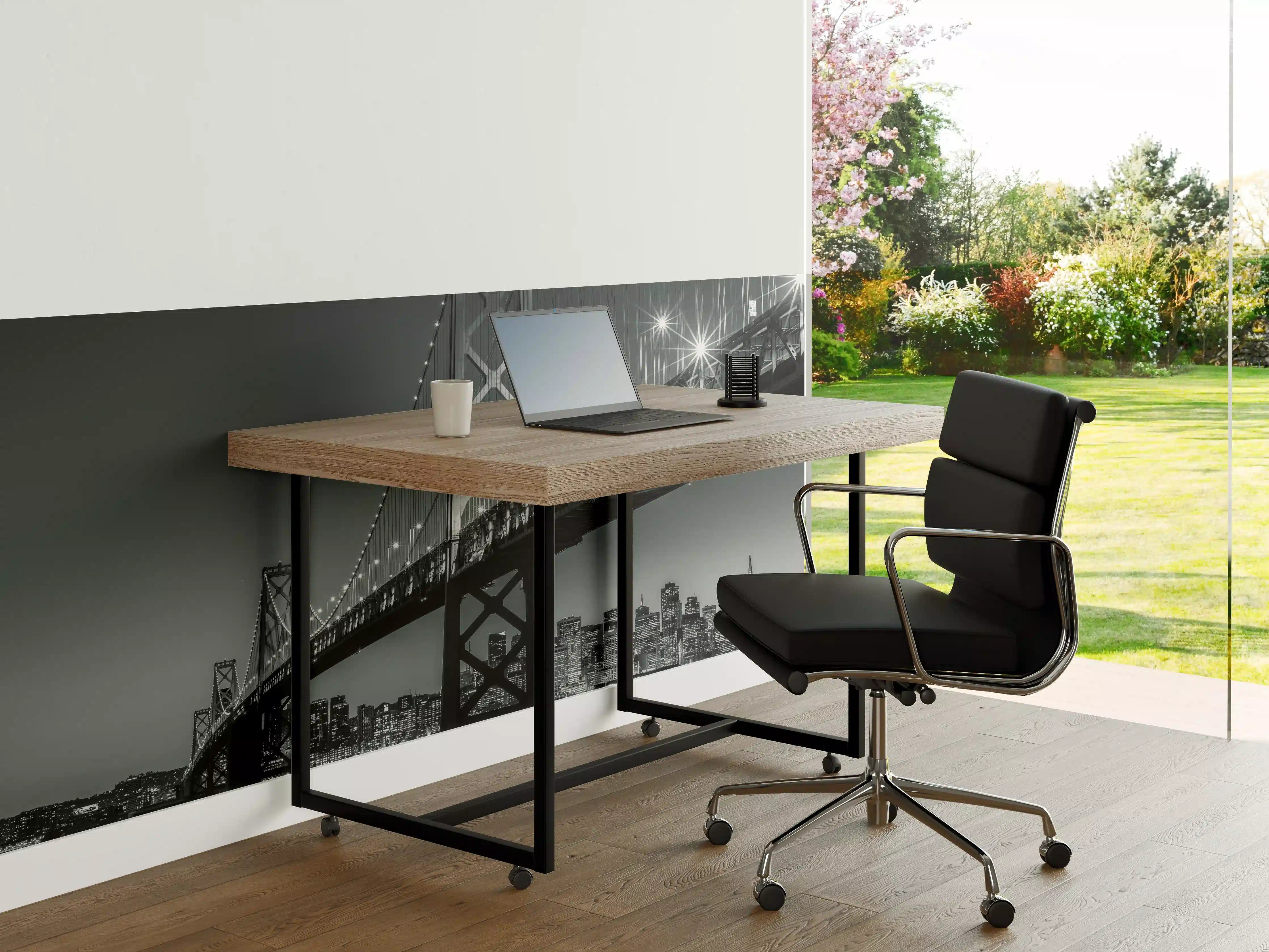Büro Wandgestaltung - San Francisco Bay Bridge in Schwarz und Weiß