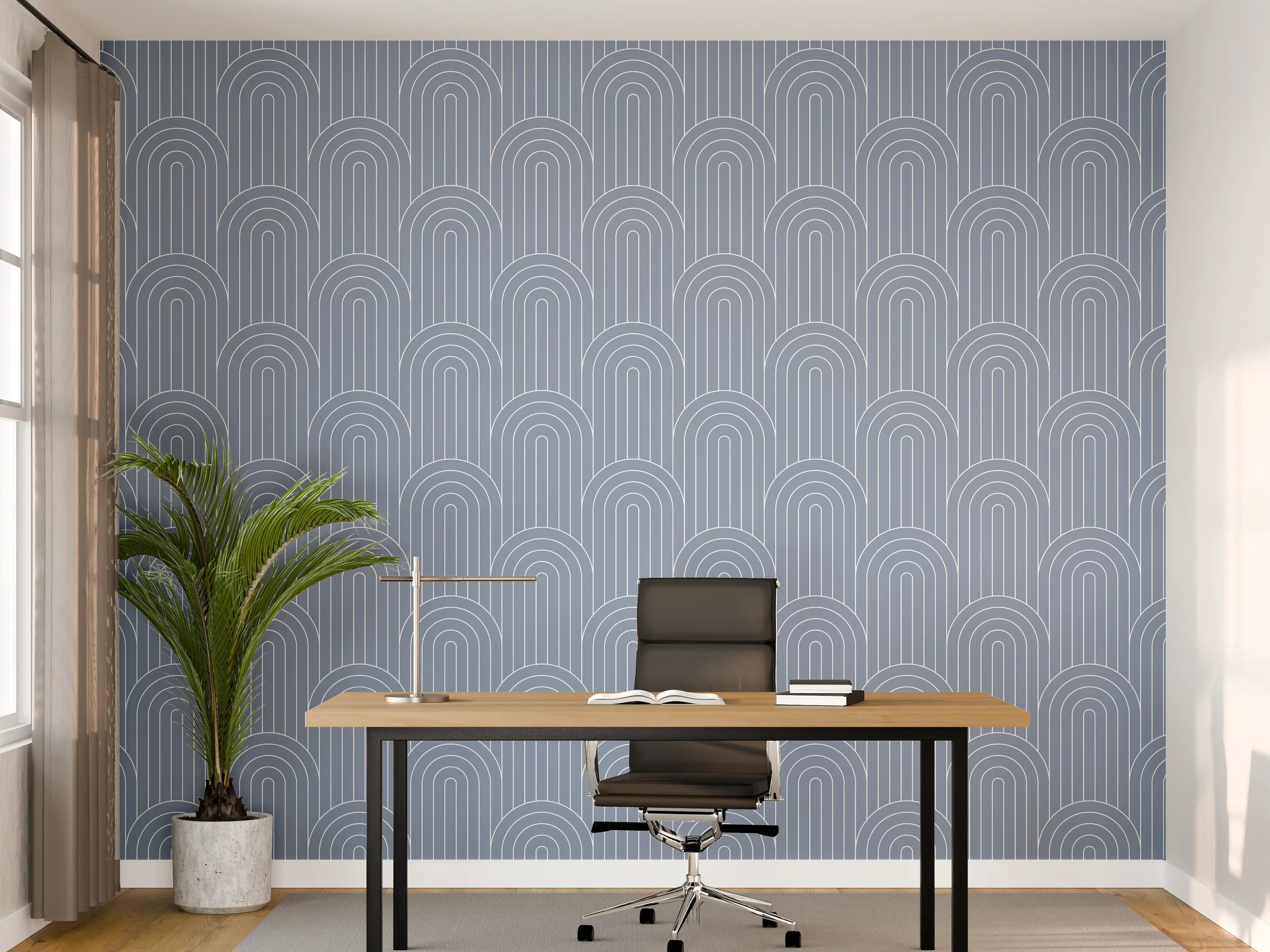 Büro Wandgestaltung - Sanfte Blau-Türkis-Design