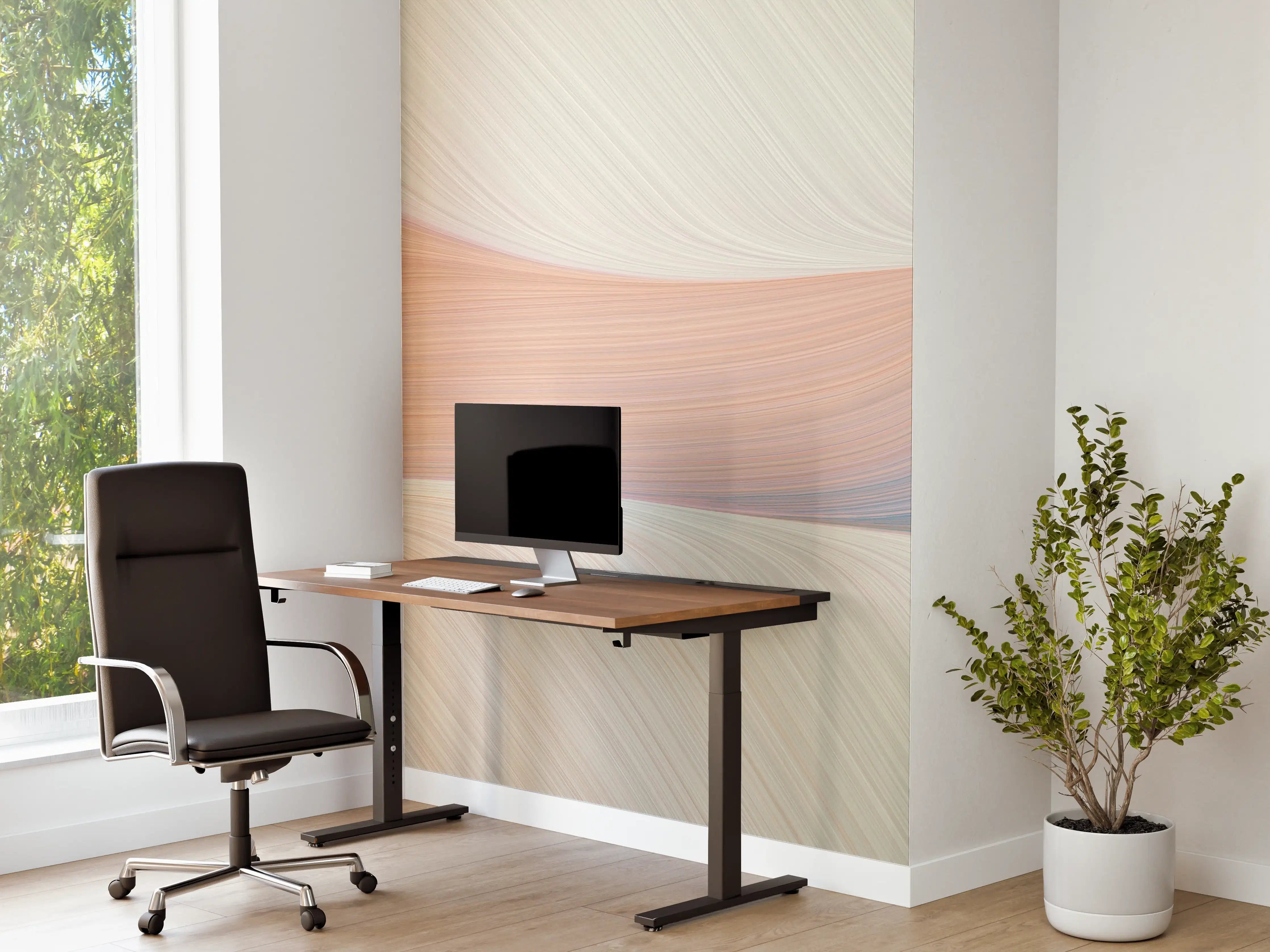 Büro Wandgestaltung - Sanfte Farbverläufe in Pastellnuancen