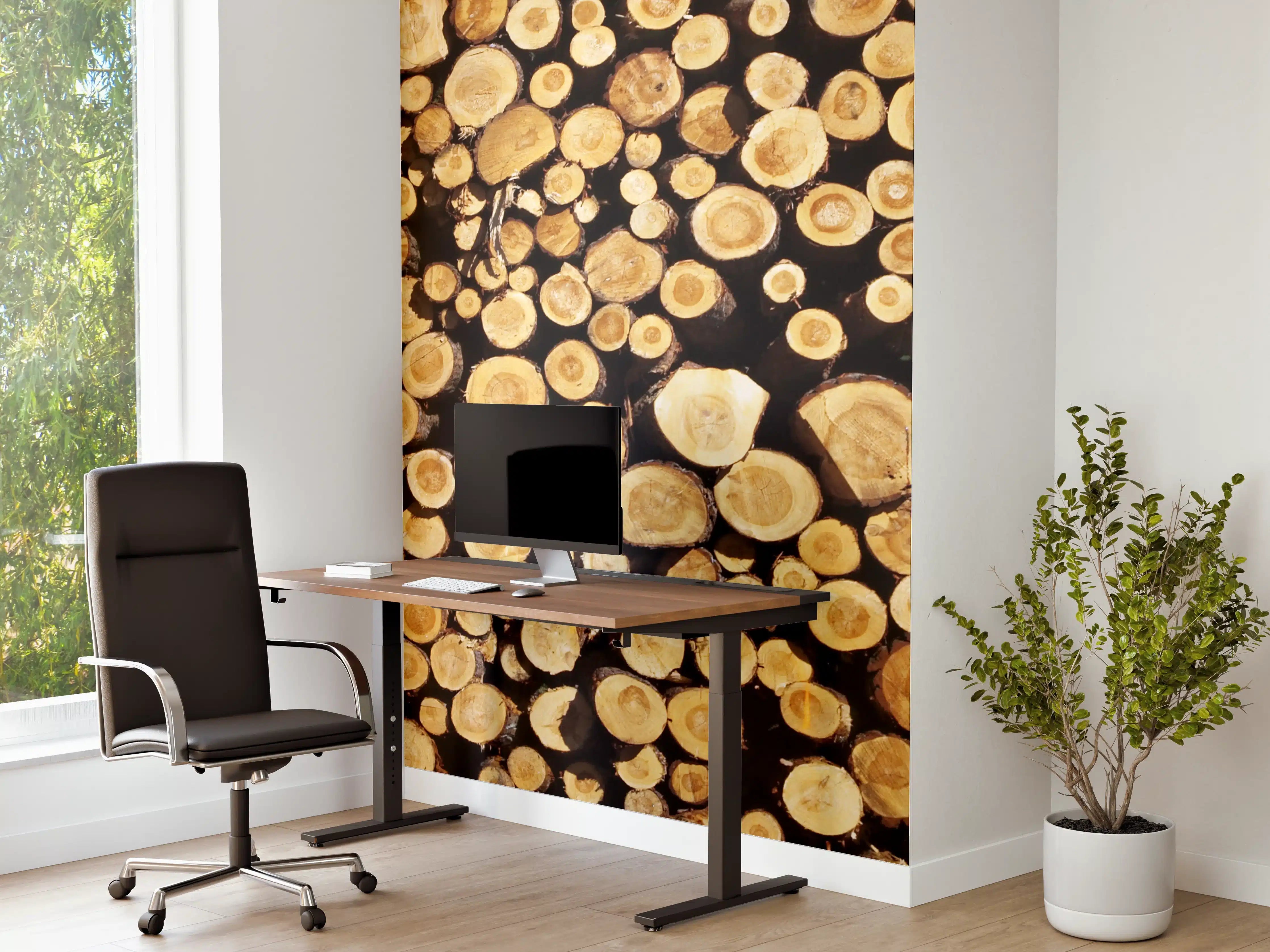 Büro Wandgestaltung - Sanfte Grau- und Warmtöne