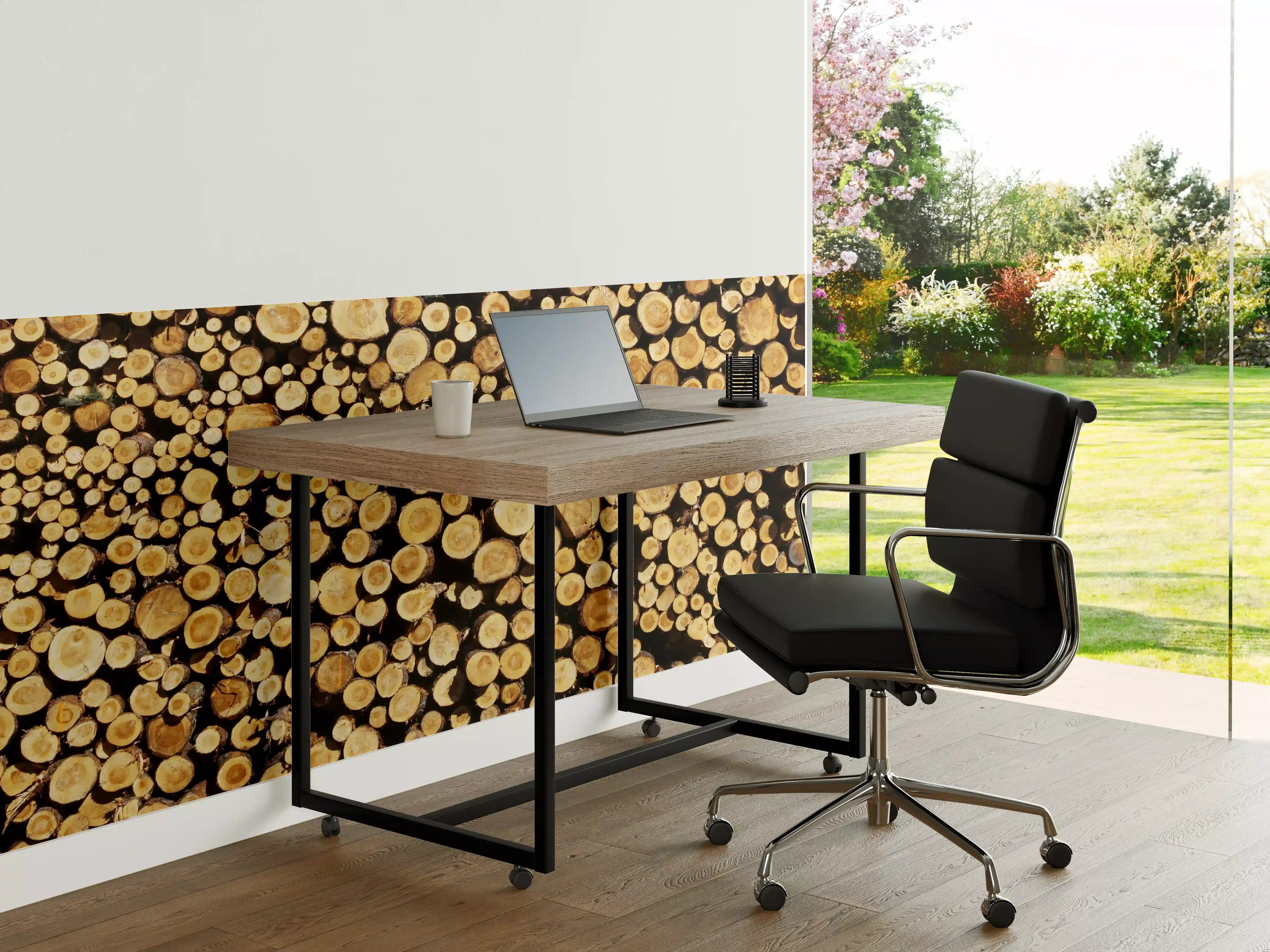 Büro Wandgestaltung - Sanfte Grau- und Warmtöne