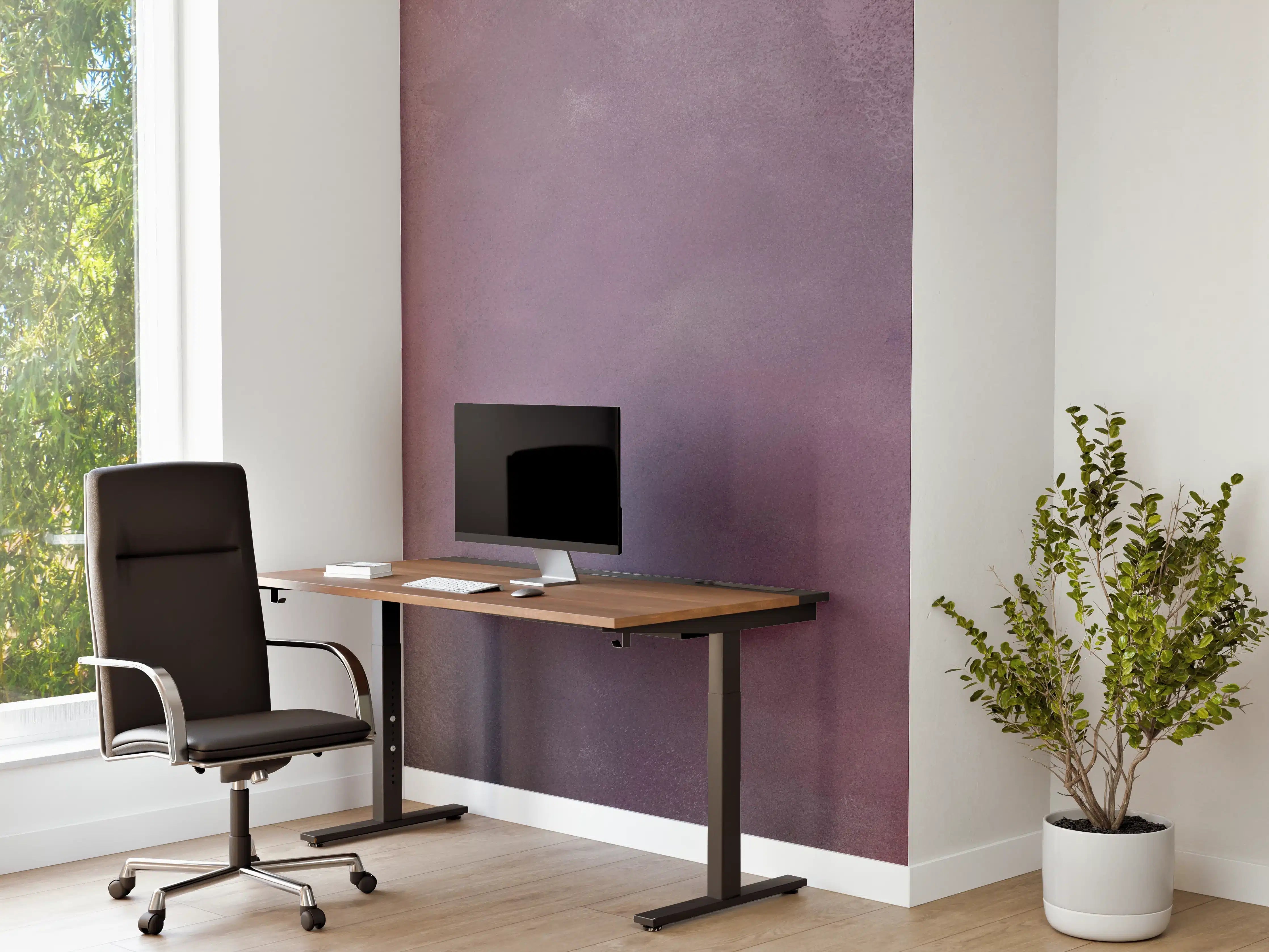 Büro Wandgestaltung - Sanfte Pastellfarben mit Grau- und Rosétönen