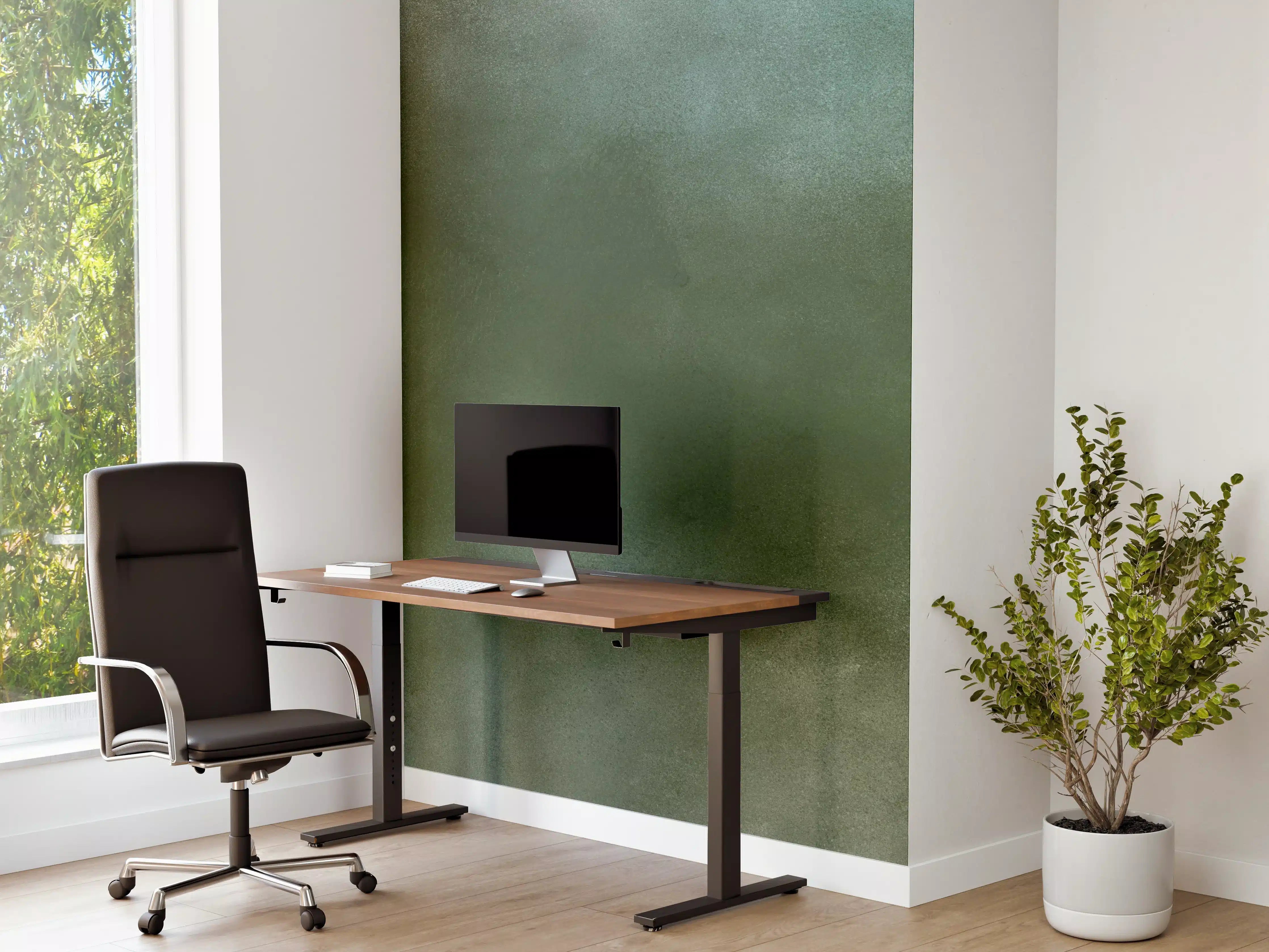 Büro Wandgestaltung - Sanfte Wasserfarben mit Blau- und Grüntönen