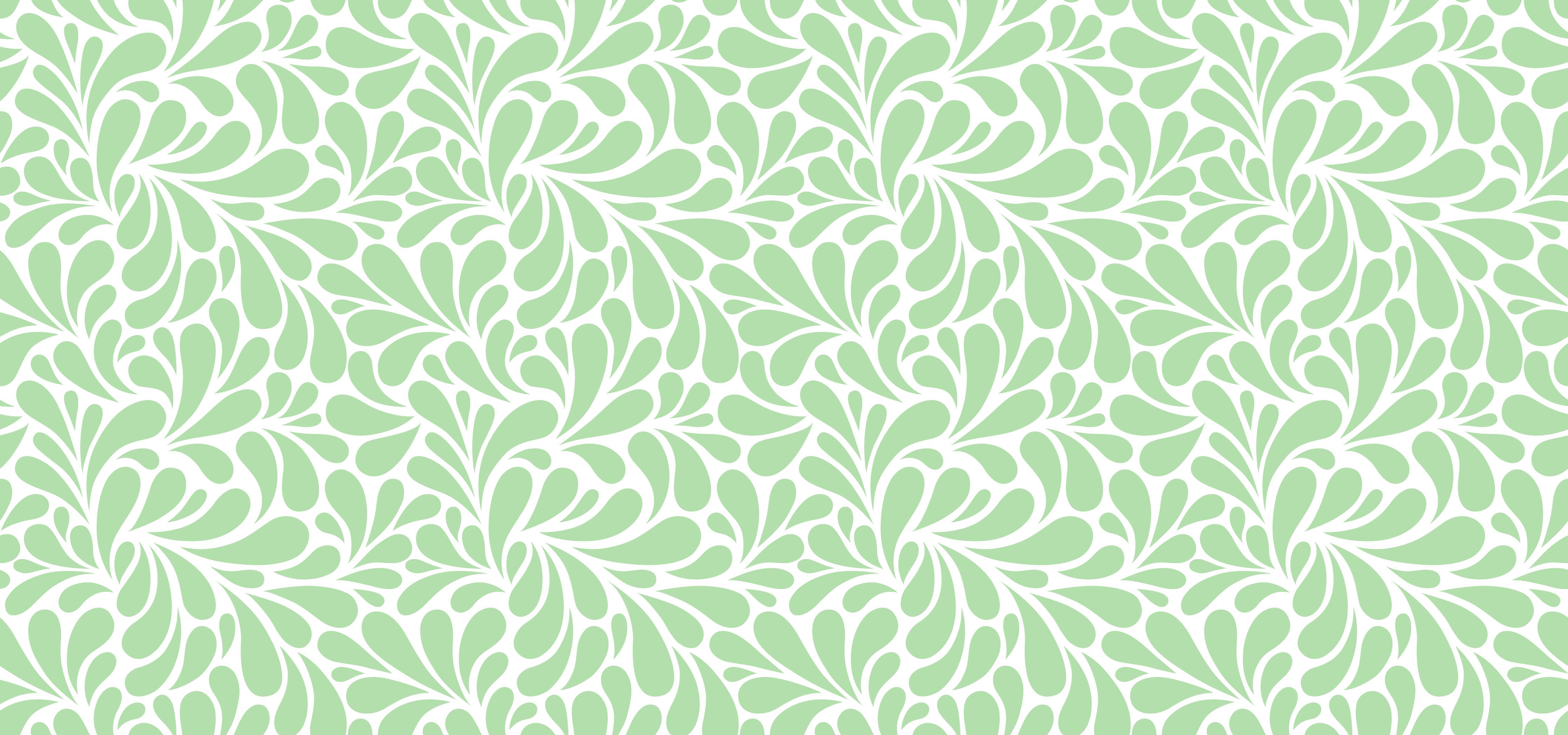 Büro Wandgestaltung-Sanfte grüne Blumenmuster