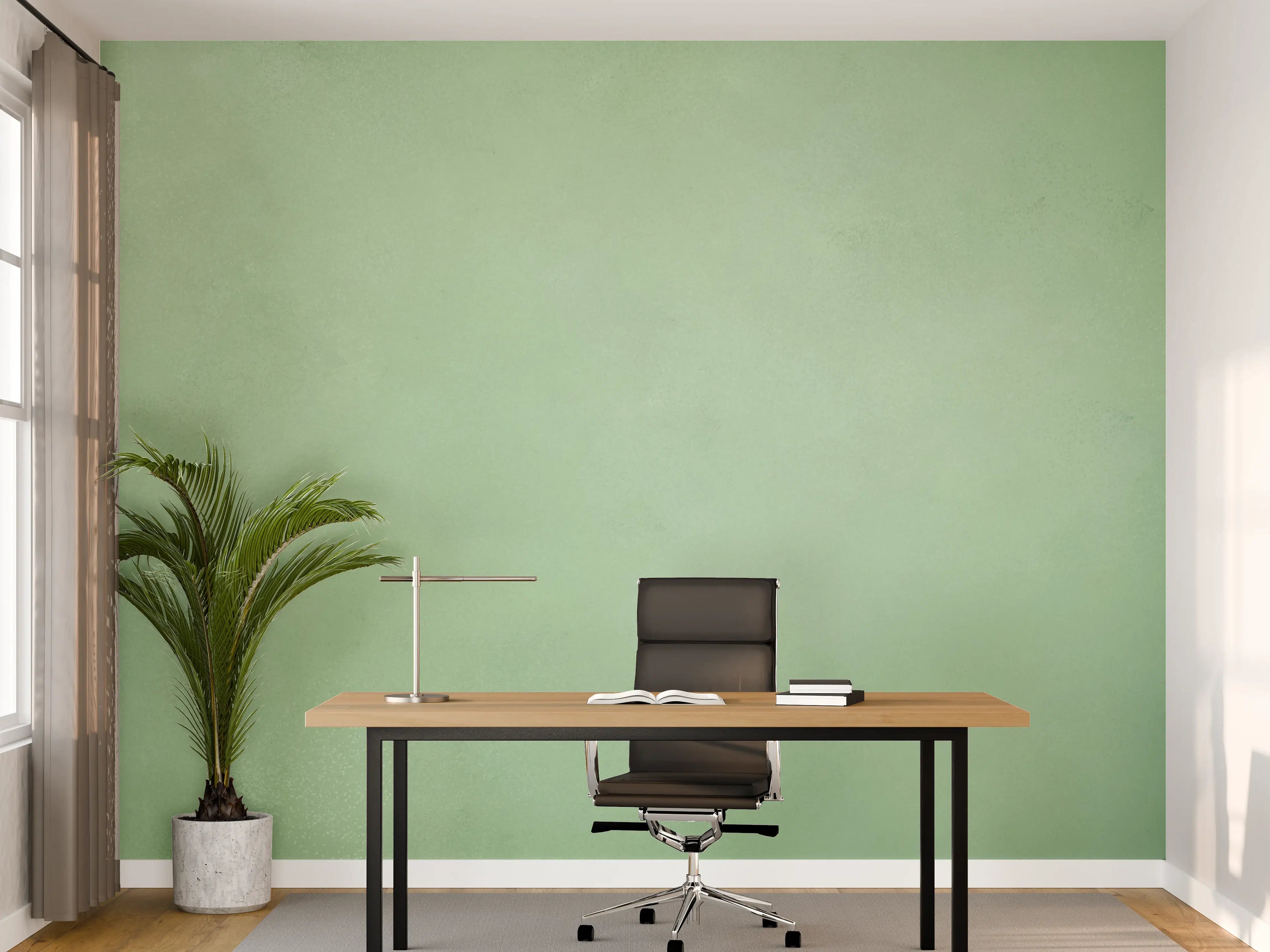 Büro Wandgestaltung - Sanfter Grau-Grün Farbverlauf